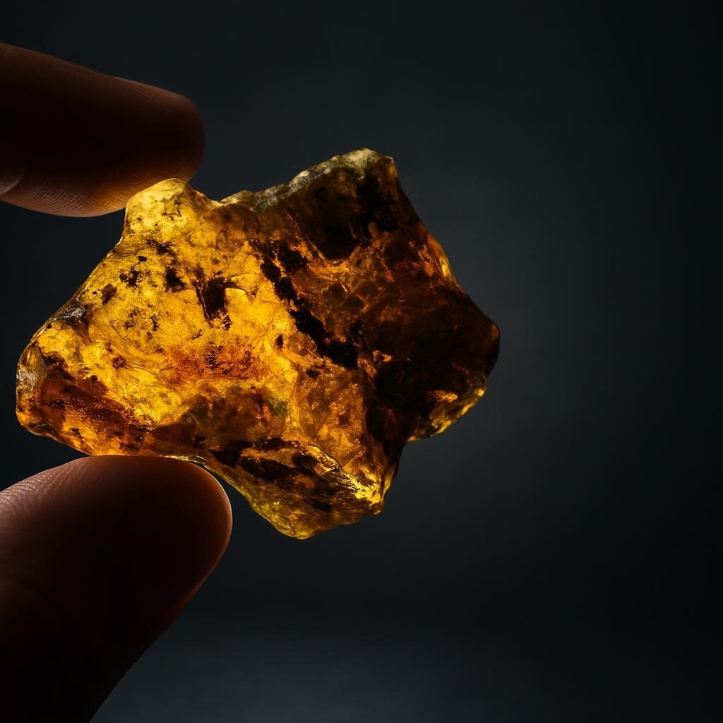 Authentic Sky Blue Dominican Amber Rough Specimen Chunk 66mm 29.5g – photo 7