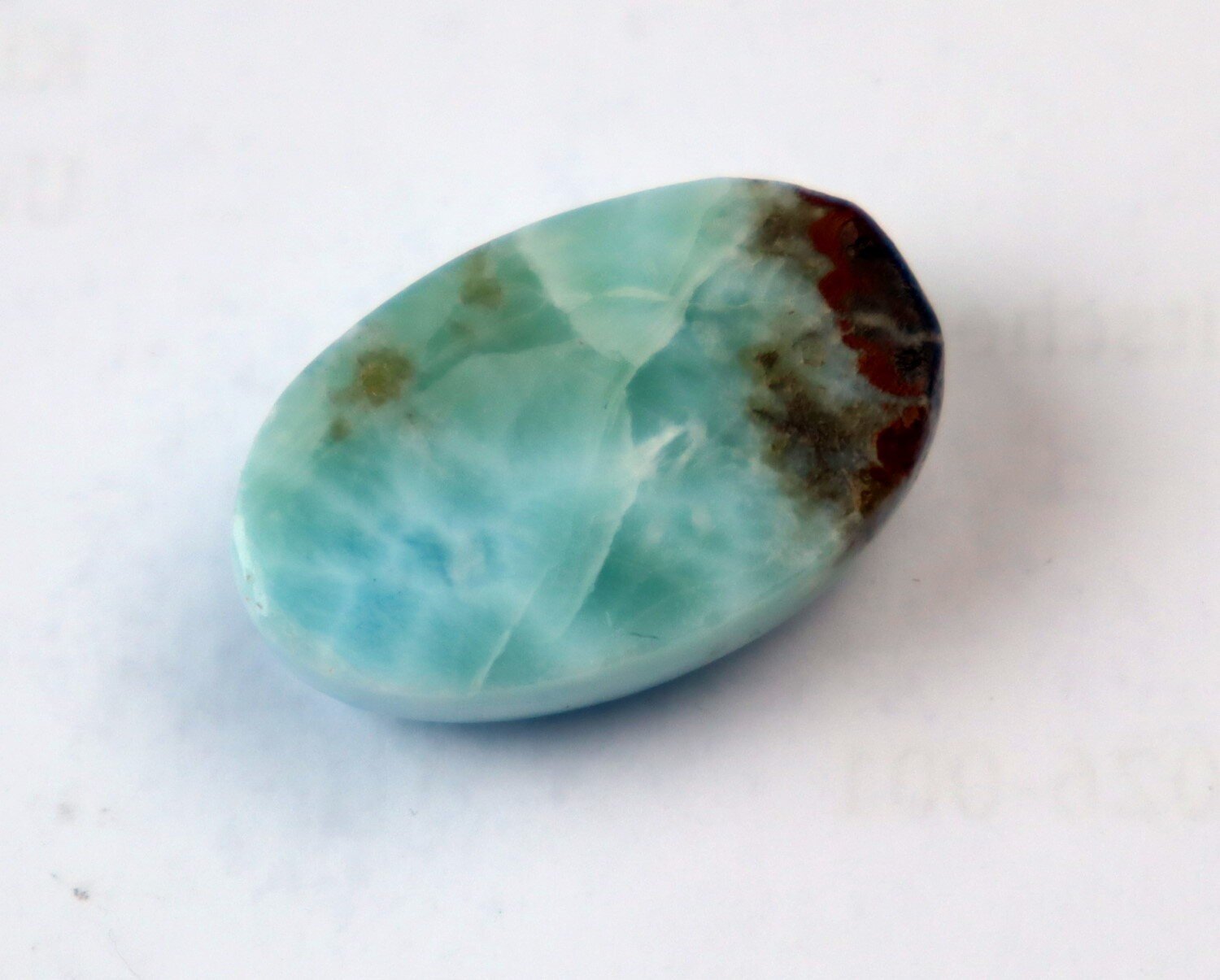 Impressive Natural Sky Blue Larimar Oval Cabochon 26mm – photo 4