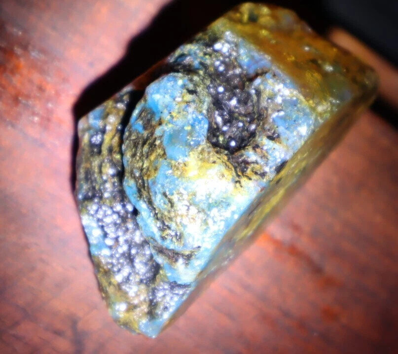 Charming Design Natural Dominican Clear Green Blue Amber Rough Specimen 60mm 28g – photo 5