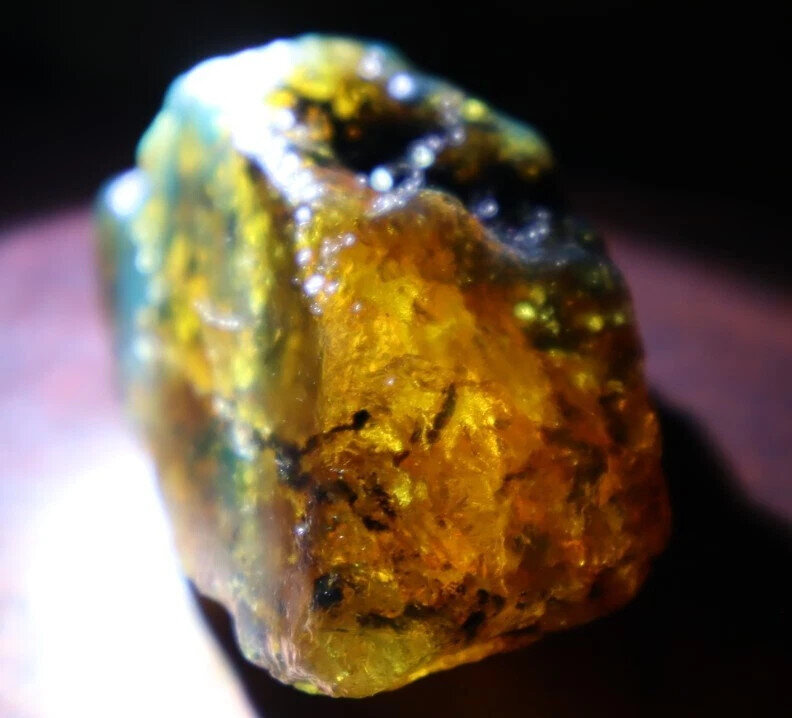 Charming Design Natural Dominican Clear Green Blue Amber Rough Specimen 60mm 28g – photo 10