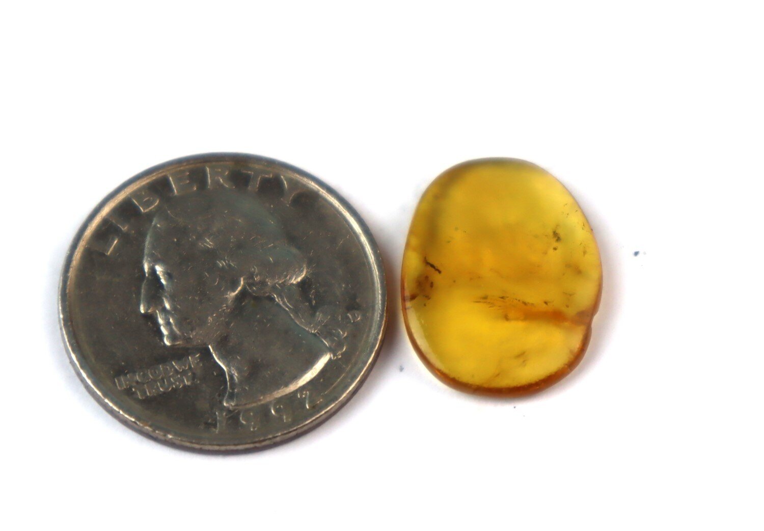 Excellent Natural Dominican Clear Ocean Blue Amber Polished Stone 20mm – photo 8