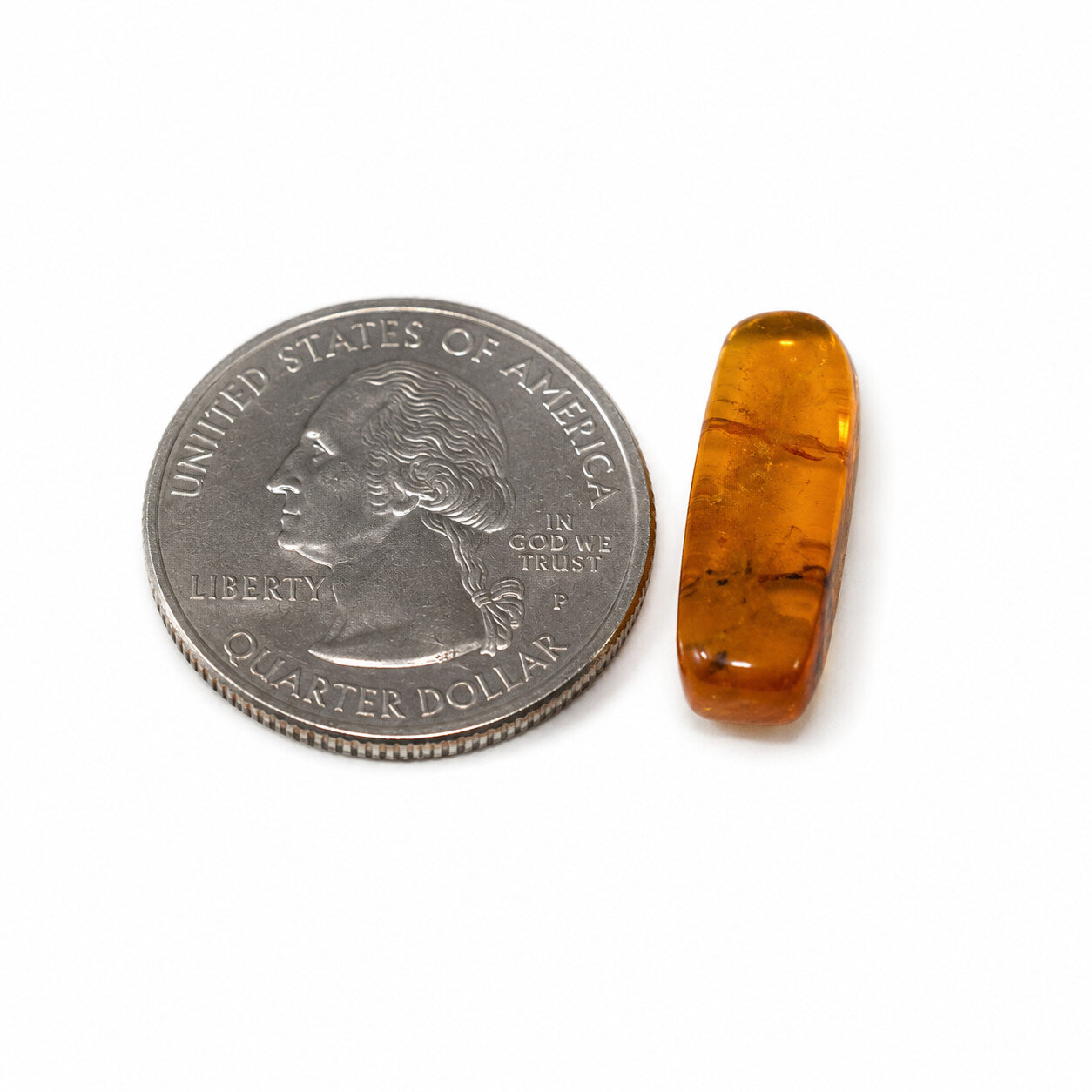 Unique Premium Blue Amber Polished Stone 19mm – photo 6