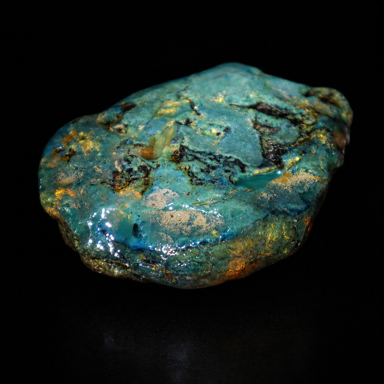 Natural Unique Dominican Green Cognac Blue Amber Rough Specimen Chunk 88mm 124gr – photo 5