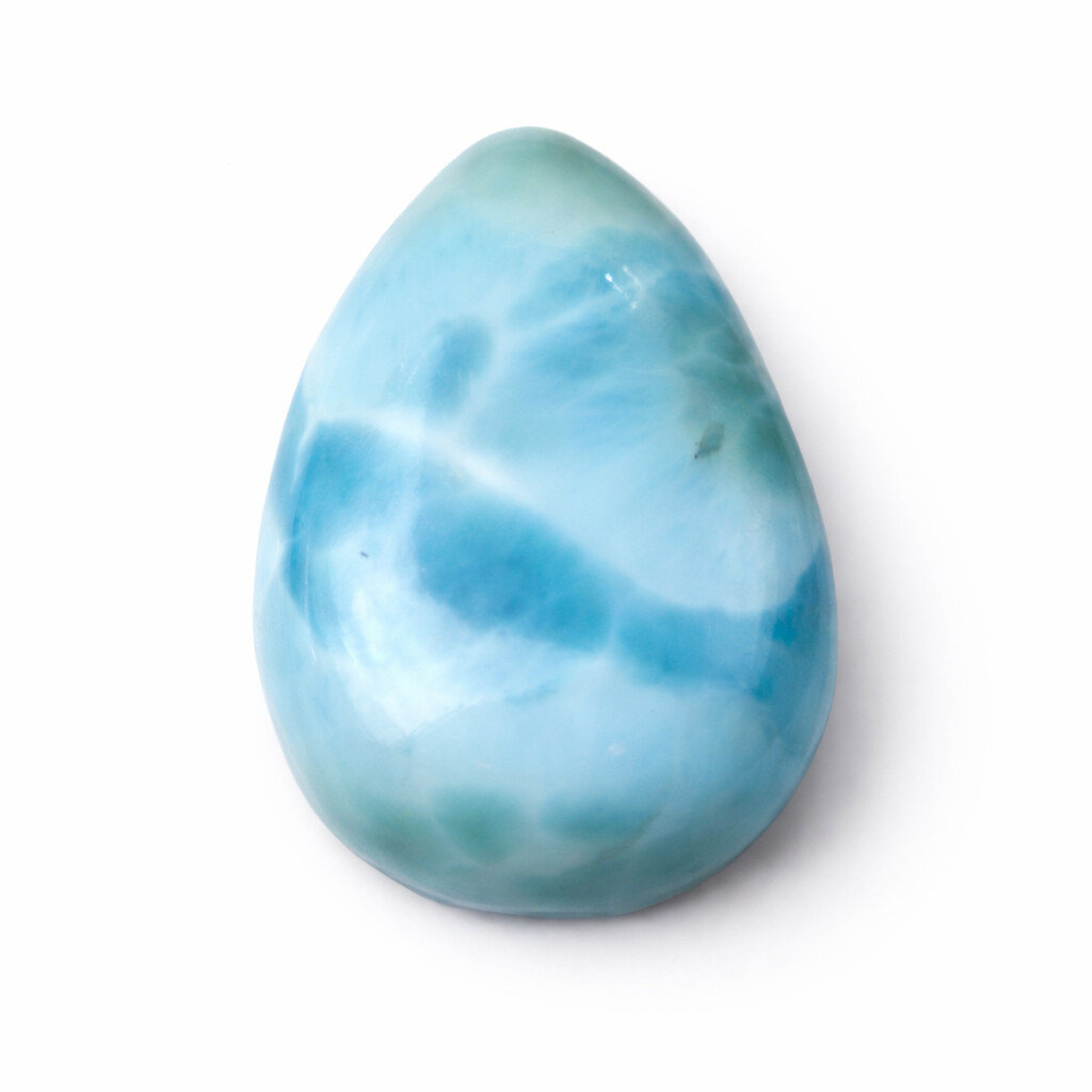 Charming Design Natural Sky Blue Larimar Cabochon 26mm – photo 3