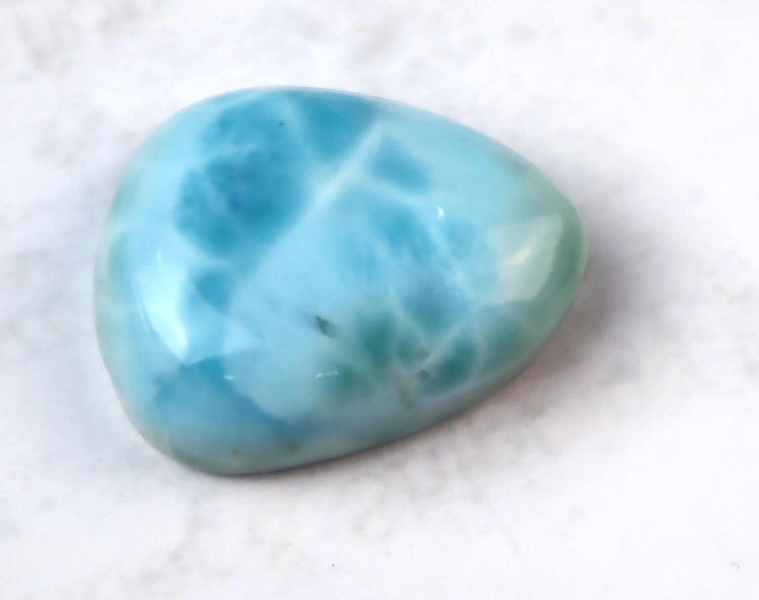 Charming Design Natural Sky Blue Larimar Cabochon 26mm – photo 7