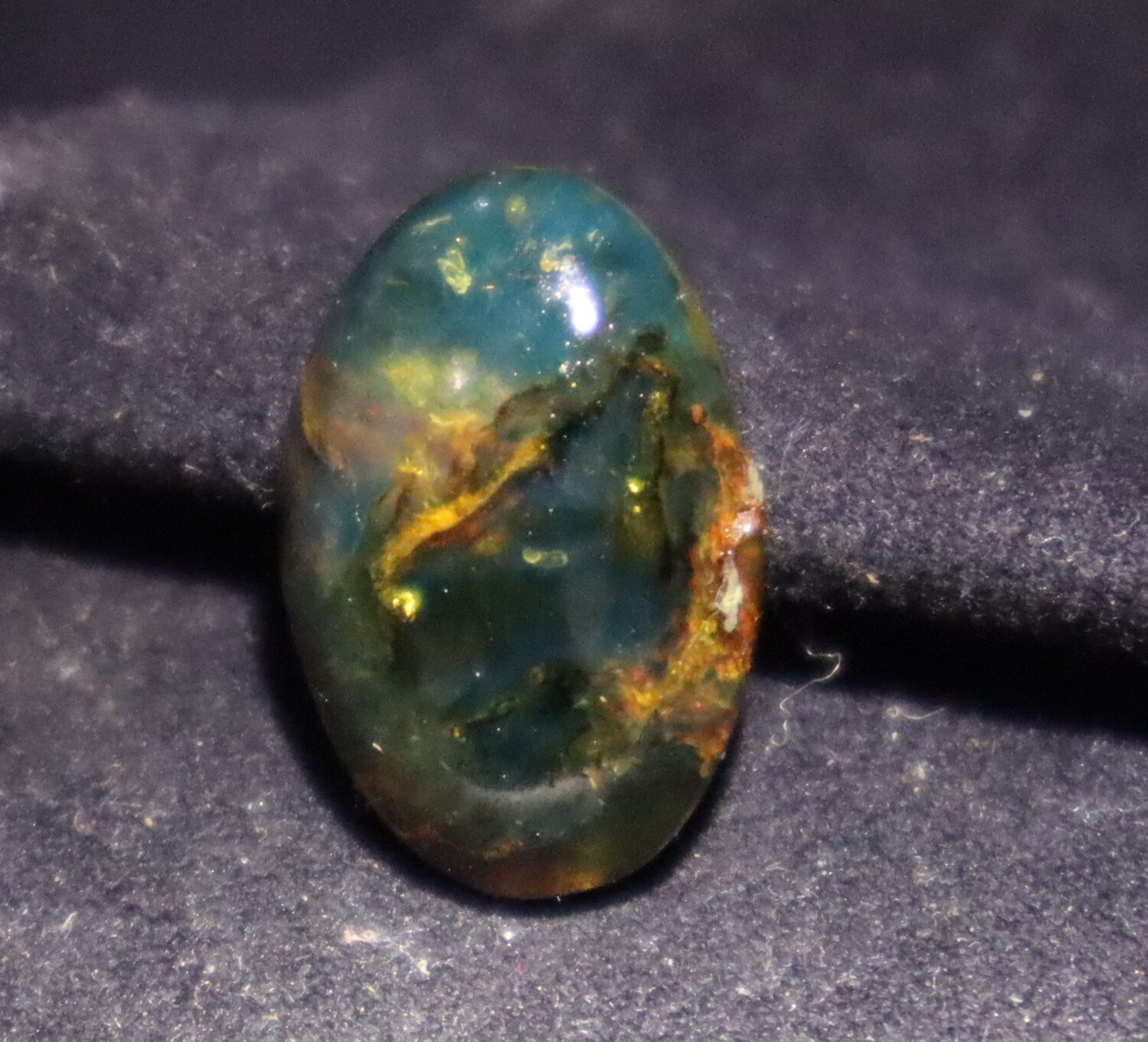 Rarest Natural Dominican Translucent Ocean Blue Amber Polished Stone 21mm – photo 11