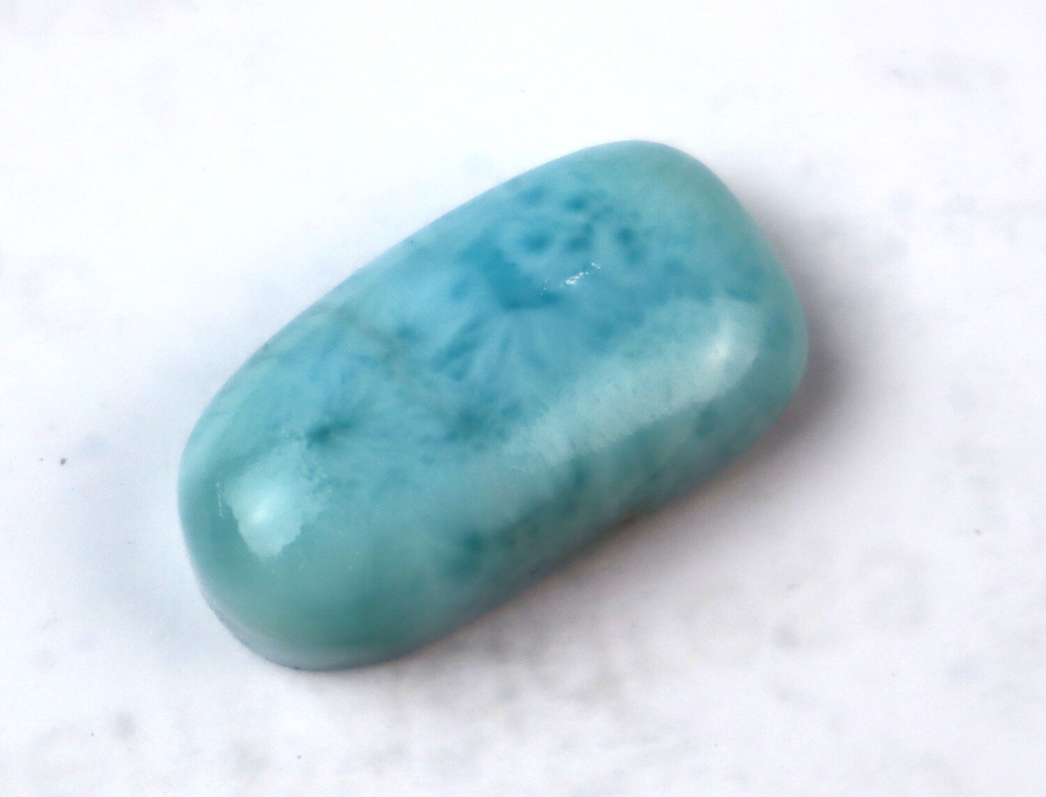Finest Natural Sky Blue Larimar Cabochon 20mm – photo 6