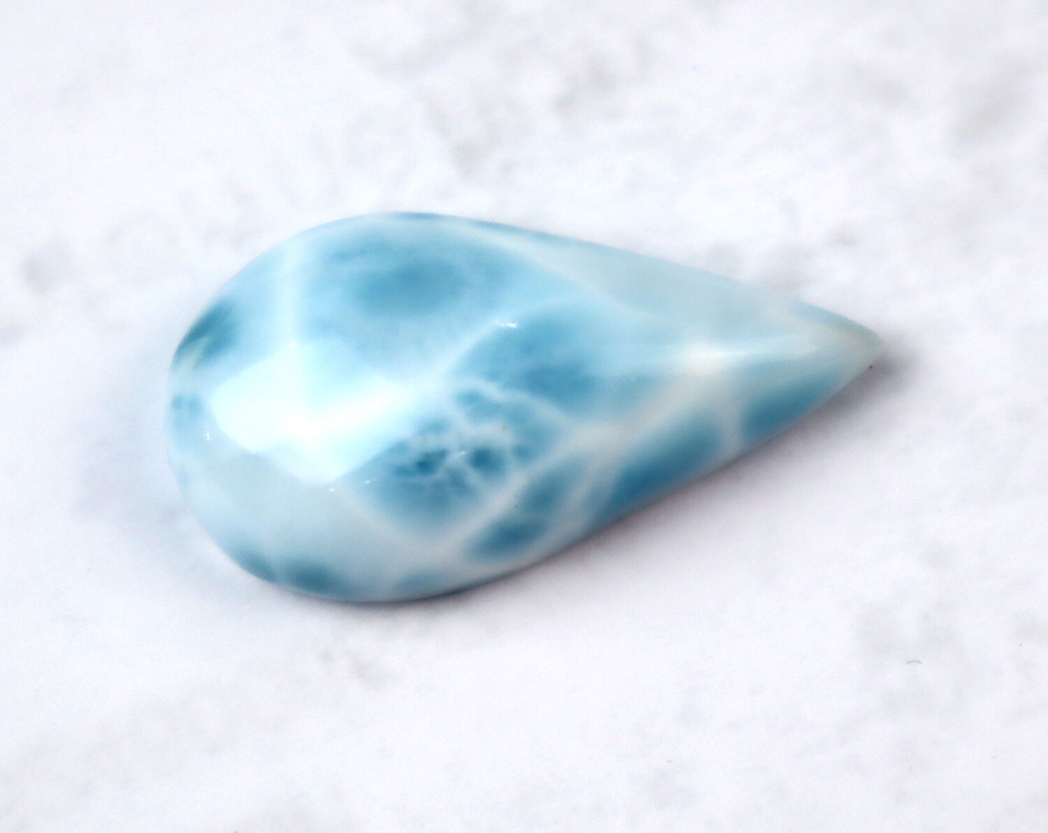 Excellent Natural Sky Blue Larimar Cabochon 25mm – photo 6