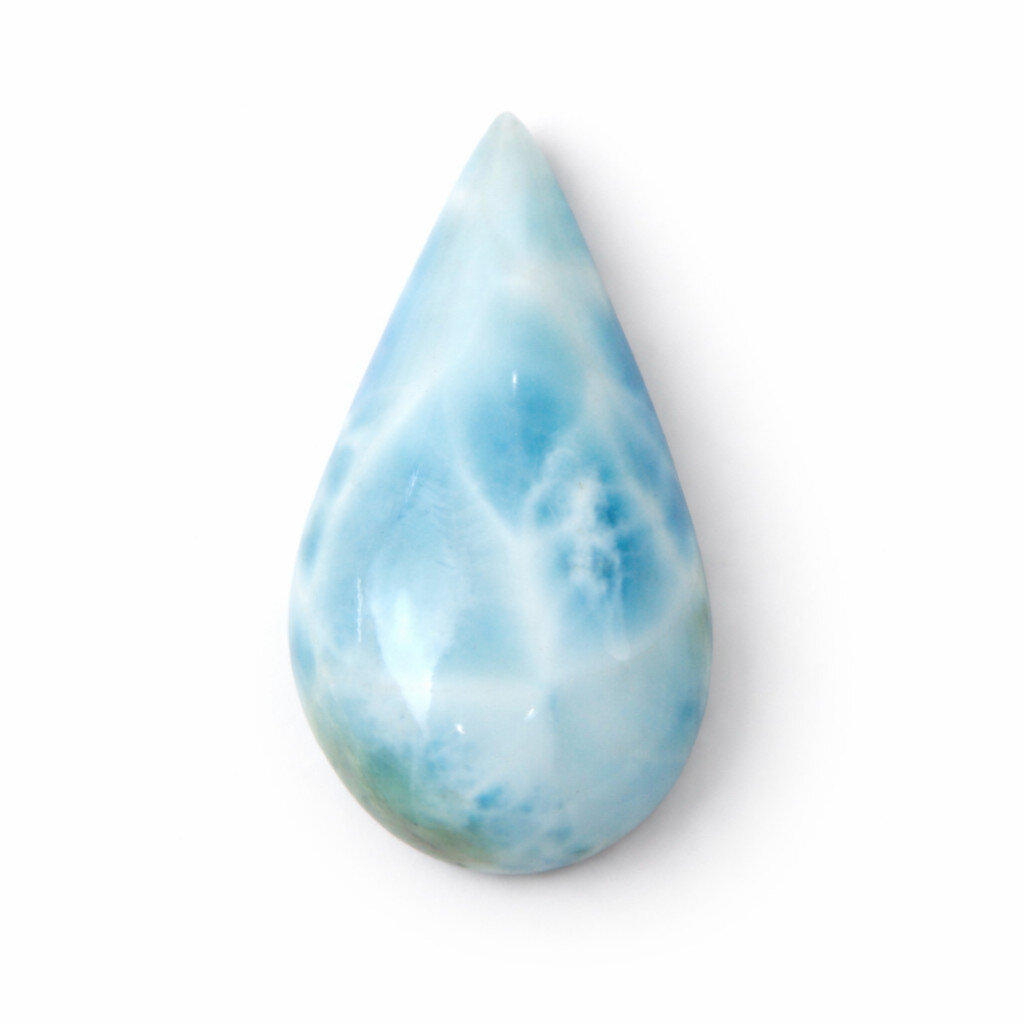Excellent Natural Sky Blue Larimar Cabochon 25mm – photo 8