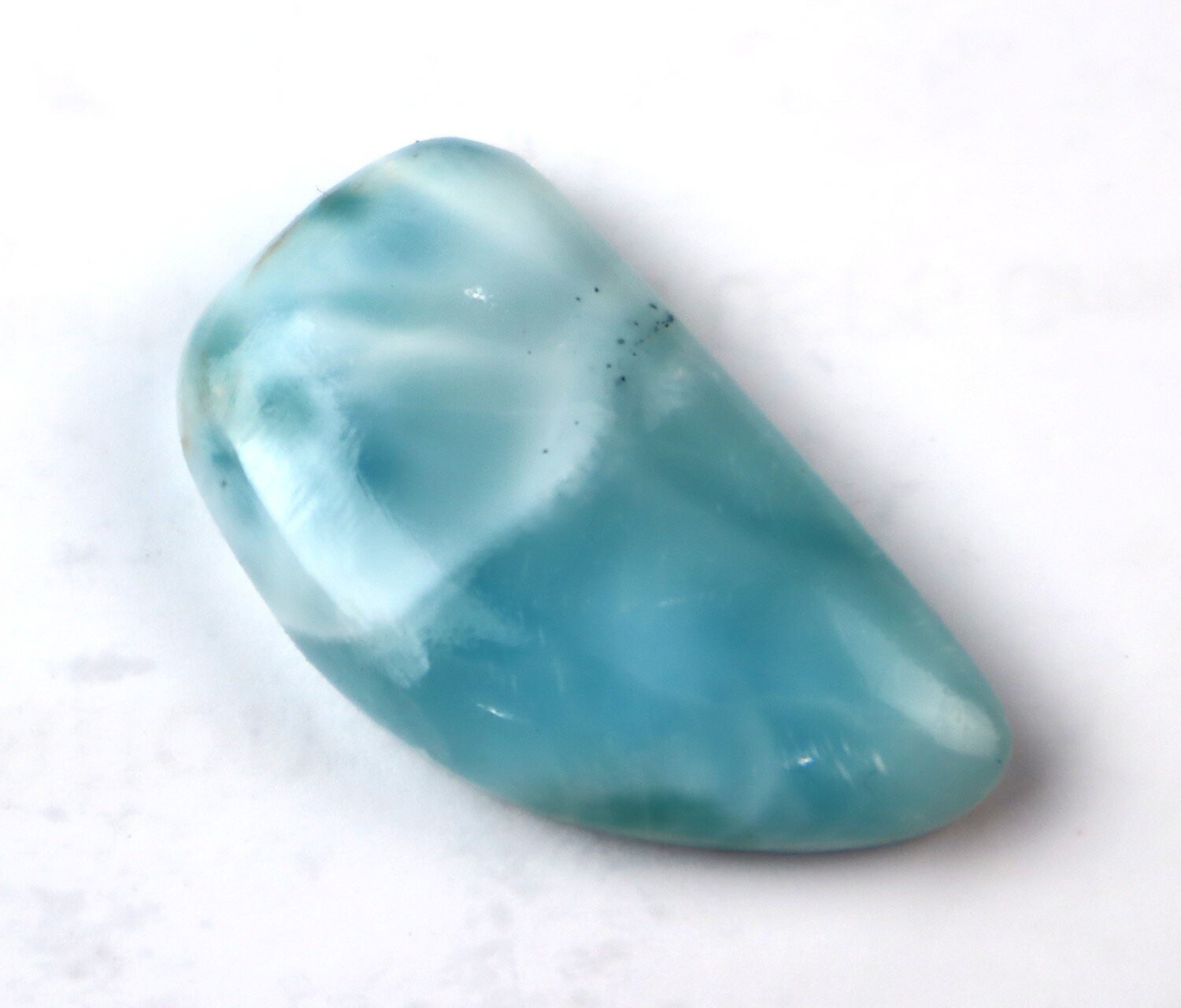 Natural Dominican Larimar Cabochon 30mm Ocean Blue – photo 7