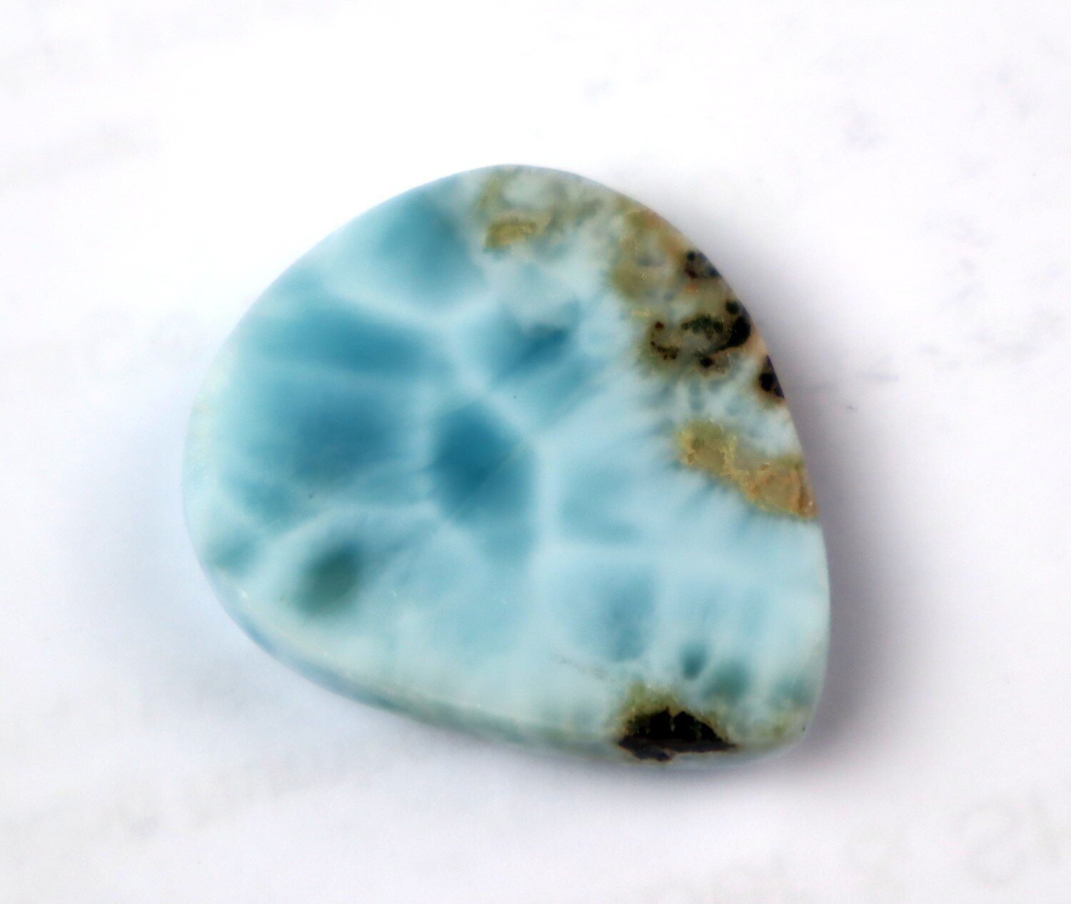 Beautiful Natural Sky Blue Larimar Cabochon 32mm – photo 8