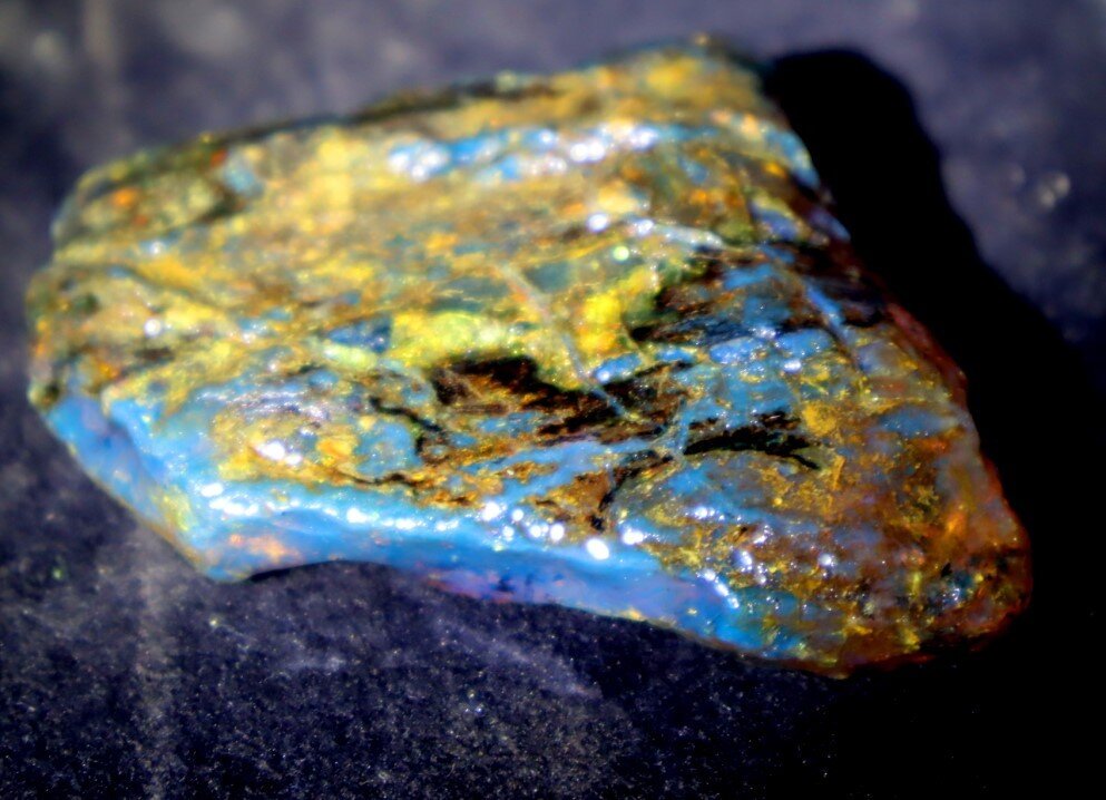 Finest Natural Dominican Clear Sky Blue Amber Rough Specimen 68mm 25.6g – photo 8