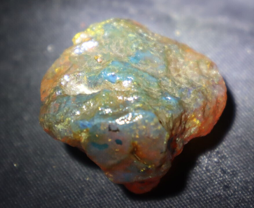 Excellent Dominican Crystal Clear Orange Blue Amber Rough Specimen 40mm 16.3g – photo 10