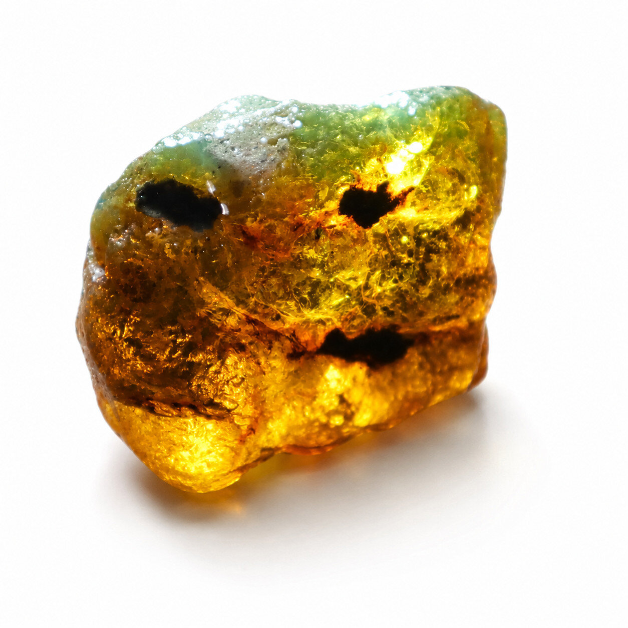 Exquisite Handcrafted Green Blue Dominican Amber Rough Specimen Chunk 61mm 53.4g – photo 4
