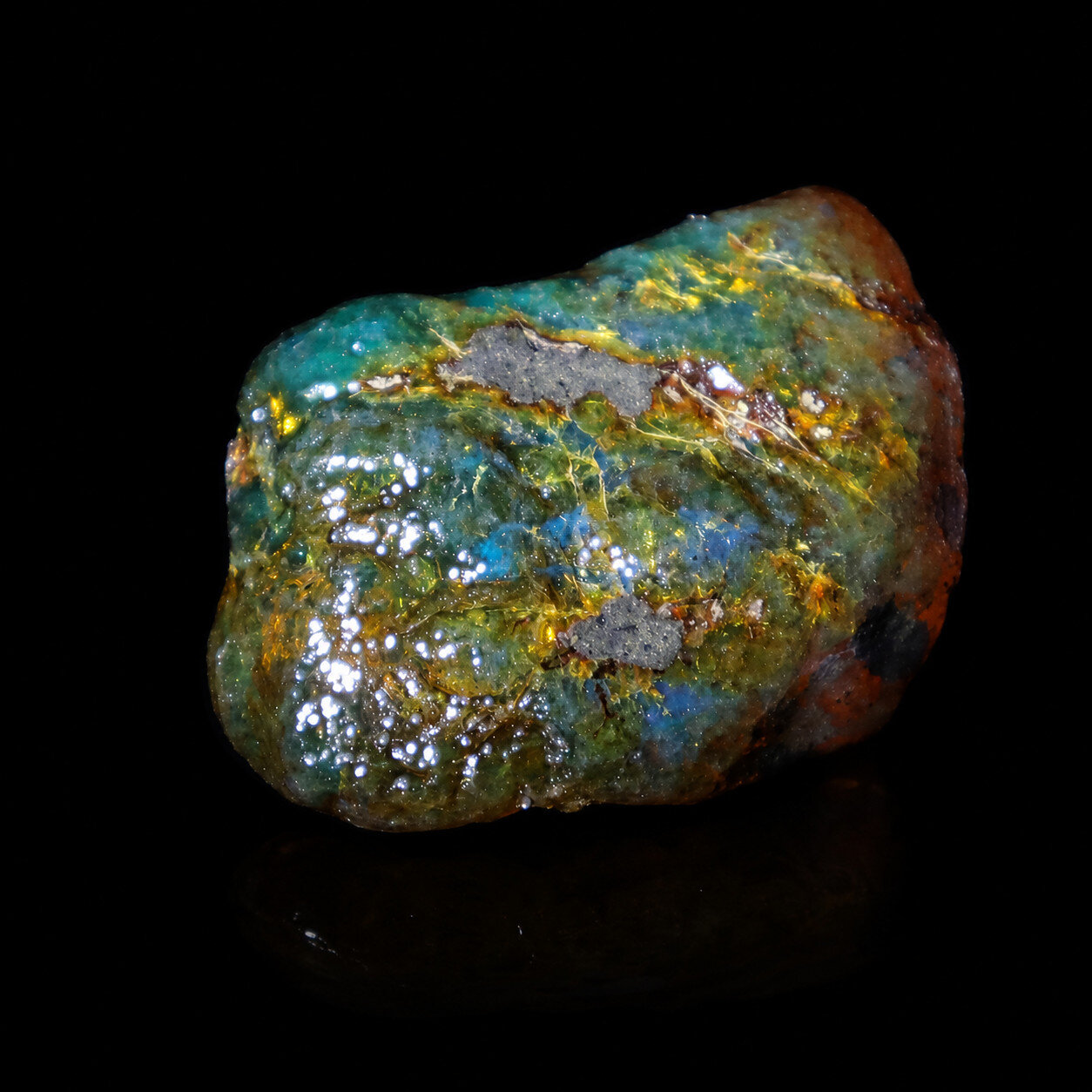 Exquisite Handcrafted Green Blue Dominican Amber Rough Specimen Chunk 61mm 53.4g – photo 5