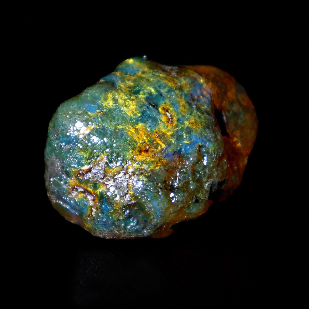Exquisite Handcrafted Green Blue Dominican Amber Rough Specimen Chunk 61mm 53.4g – photo 10