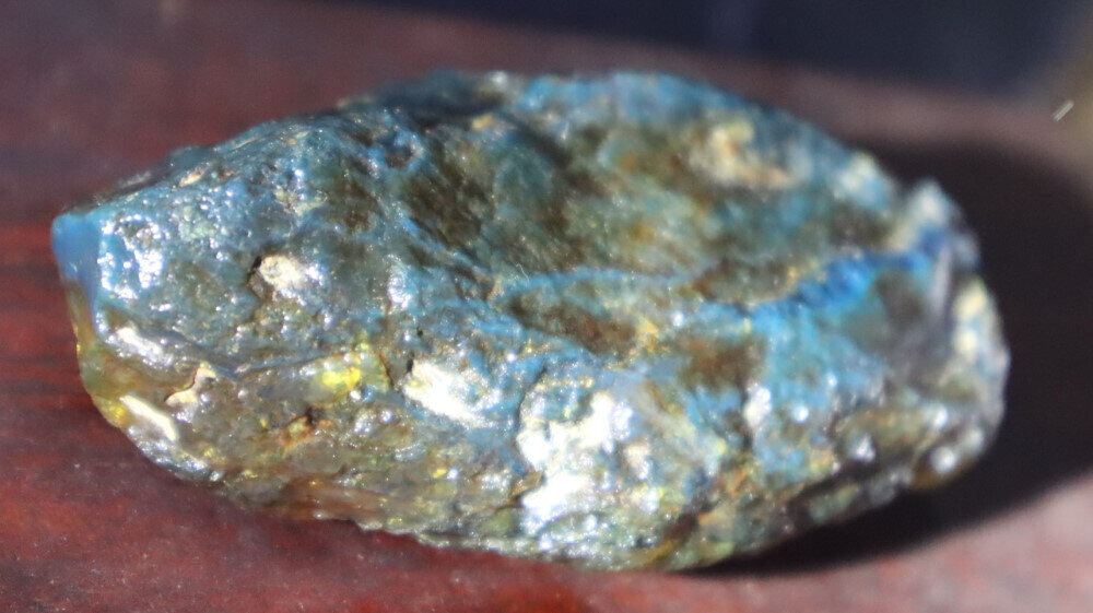 Rare Inclusions Dominican Clear Volcanic Blue Amber Rough Specimen 75mm 35.1g – photo 9