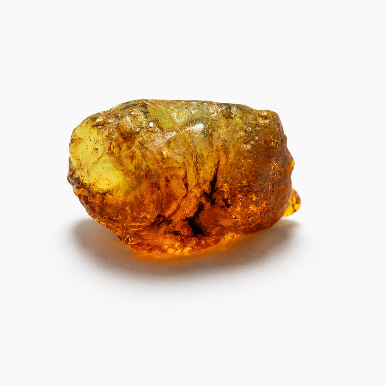 Elegant Fine Orange Blue Dominican Amber Rough Specimen Chunk 38mm 10.9g – photo 6