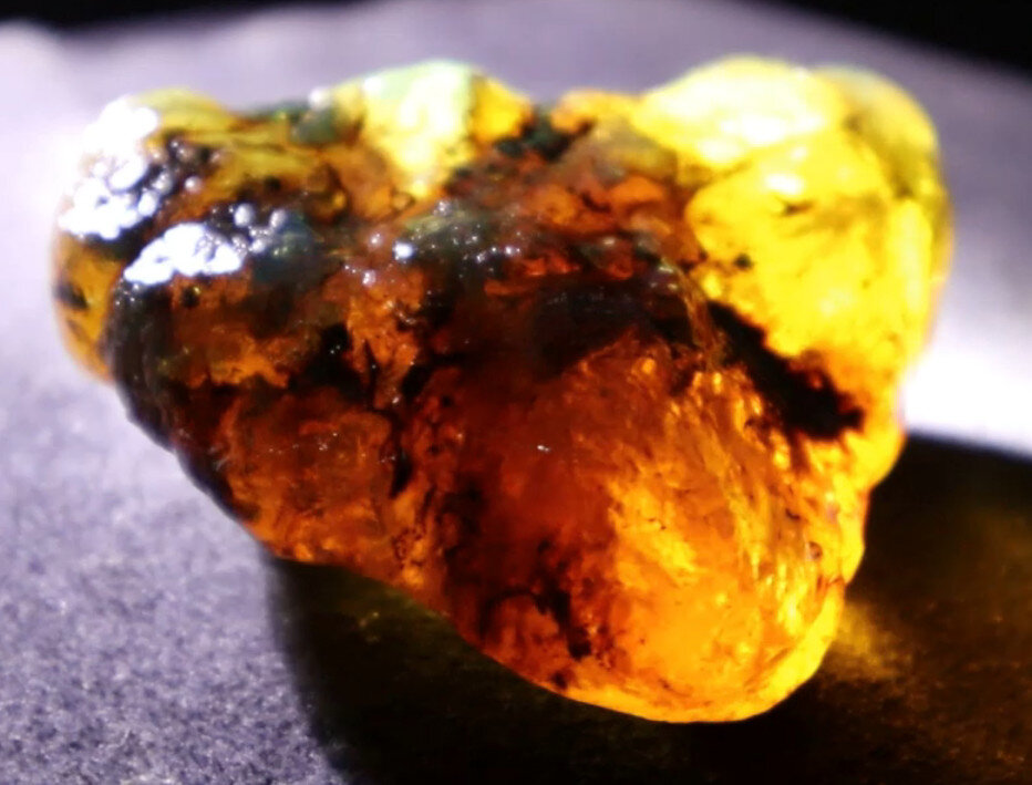 Beautiful Natural Dominican Clear Green Blue Amber Rough Specimen 53mm 31g – photo 15