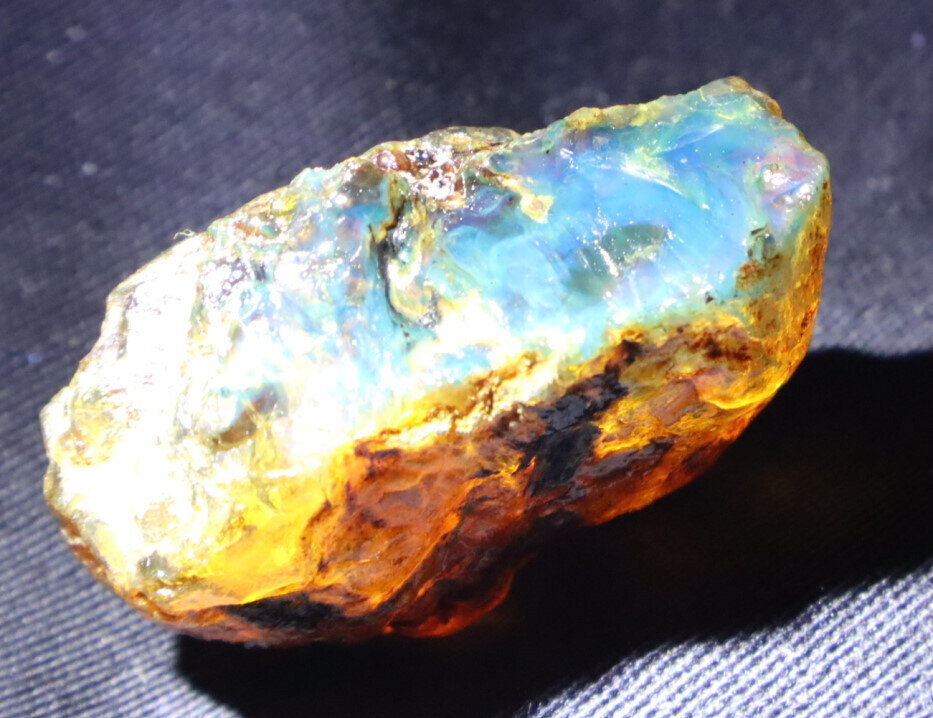 Exquisite Natural Dominican Clear Green Blue Amber Rough Specimen 40mm 13.5g – photo 9