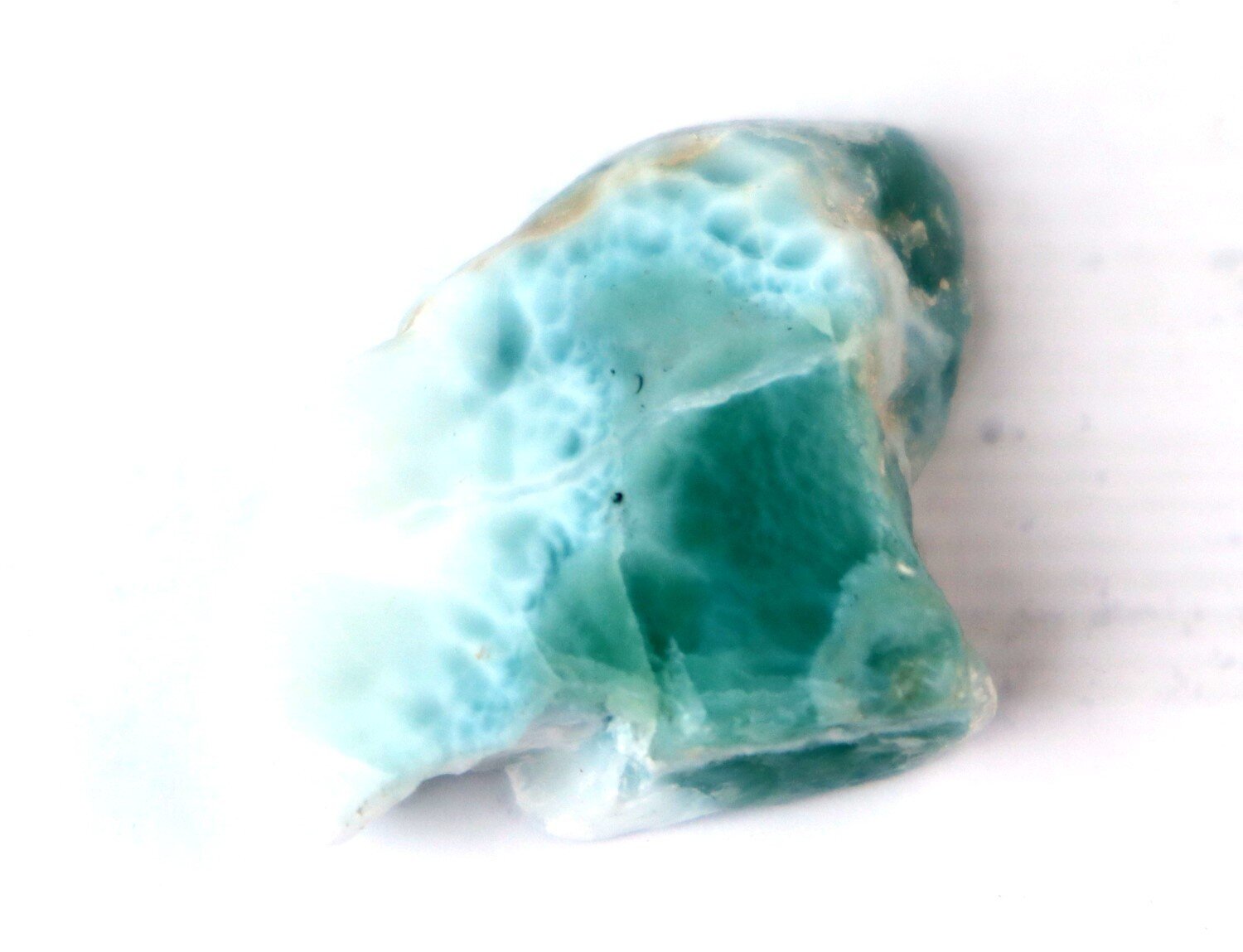 Lovely Natural Green Blue Larimar Slab Slice Specimen 36mm 12.3g – photo 6
