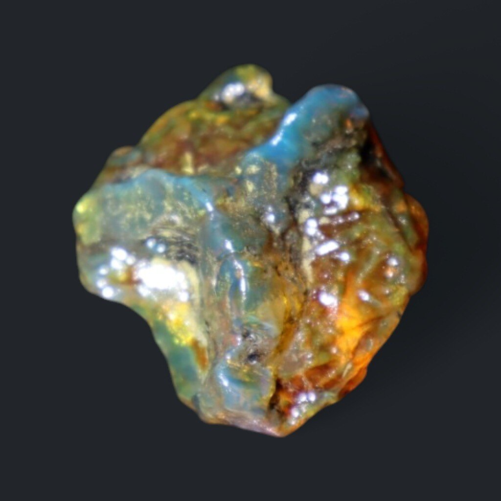 Authentic Beautiful Sky Blue Dominican Amber Rough Specimen Chunk 43mm 10.9g – photo 4