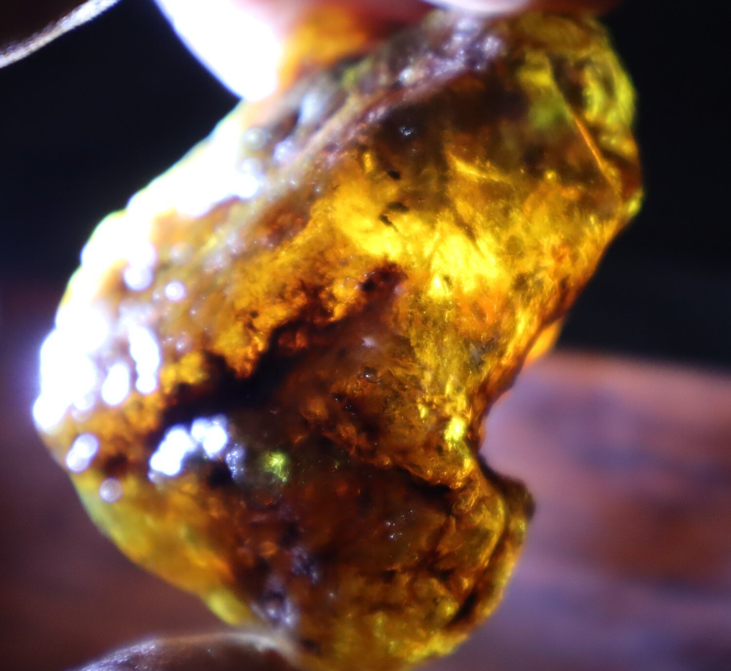 Splendid Natural Dominican Clear Green Blue Amber Rough Specimen 52mm 31.6g – photo 9
