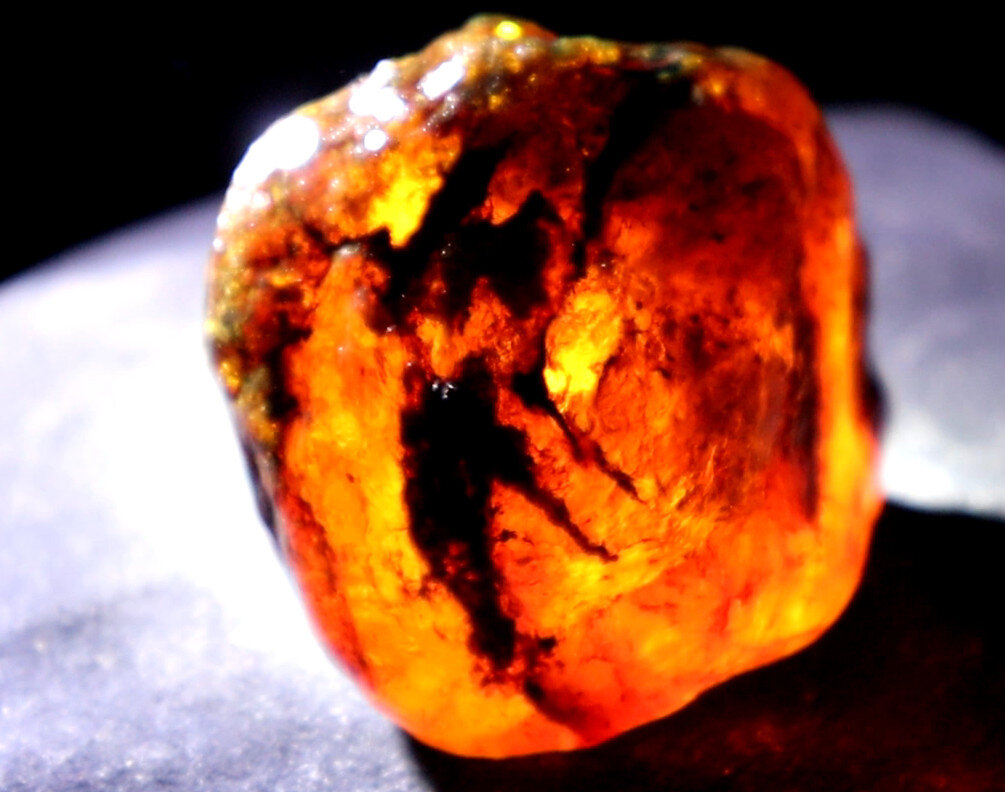 Beautiful Natural Dominican Clear Green Blue Amber Rough Specimen 53mm 37g – photo 6