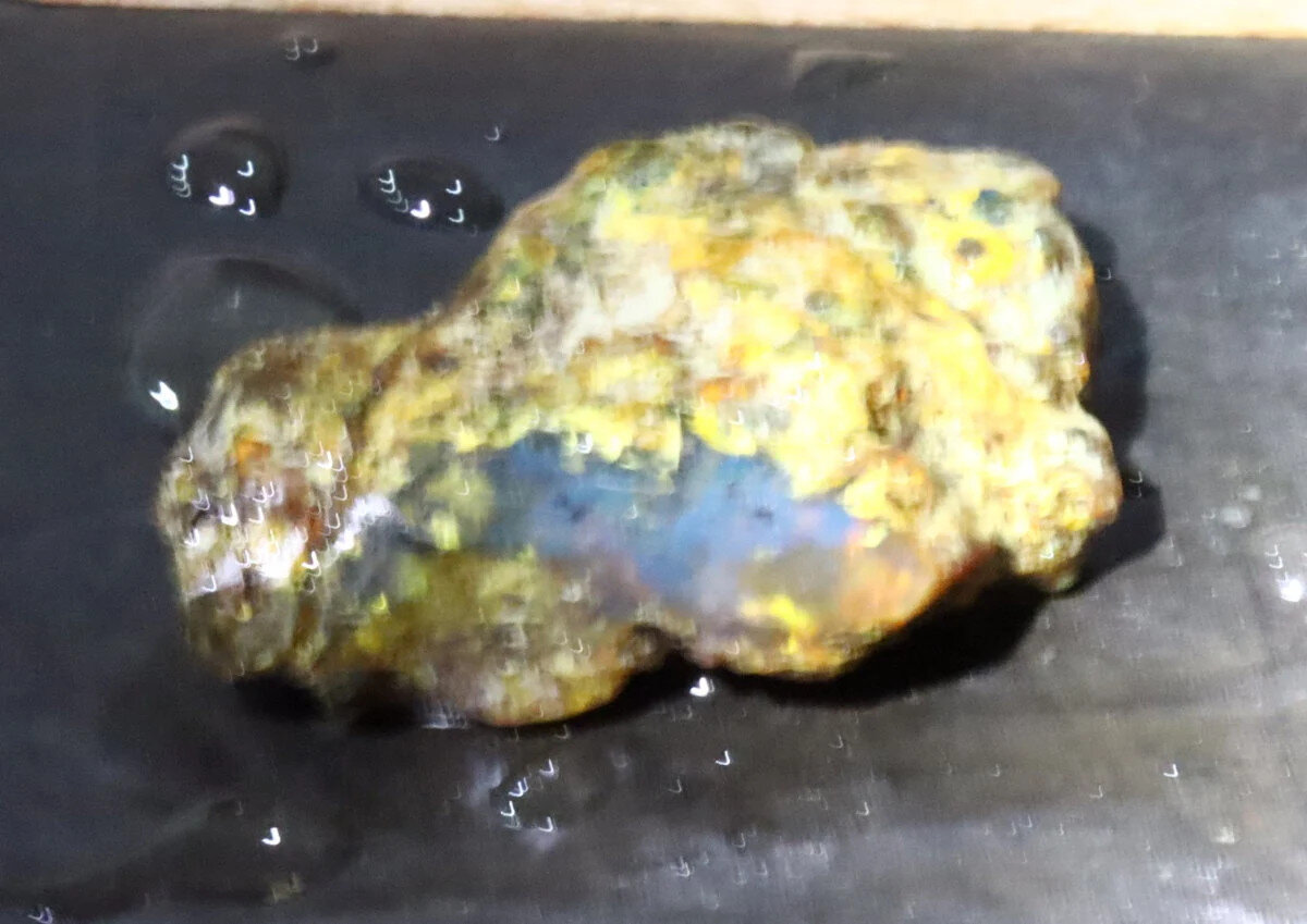 Beautiful Natural Dominican Clear Light Blue Amber Rough Specimen 24mm 6g – photo 3