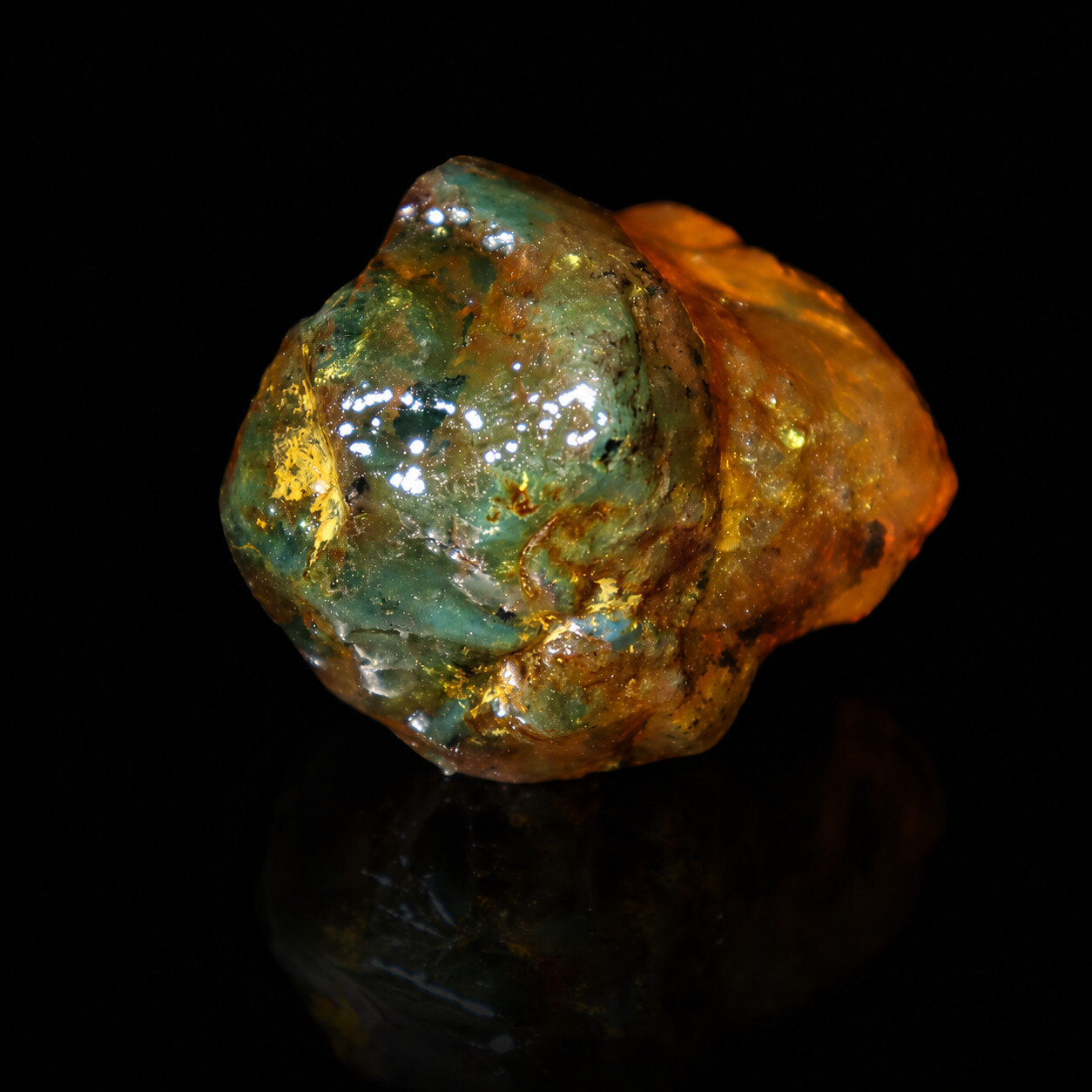 Authentic Green Blue Dominican Amber Rough Specimen Chunk 51mm 24.2g – photo 4