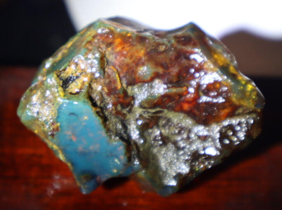 Outstanding Natural Dominican Clear Yellow Blue Amber Rough Specimen 52mm 35.3g – photo 4