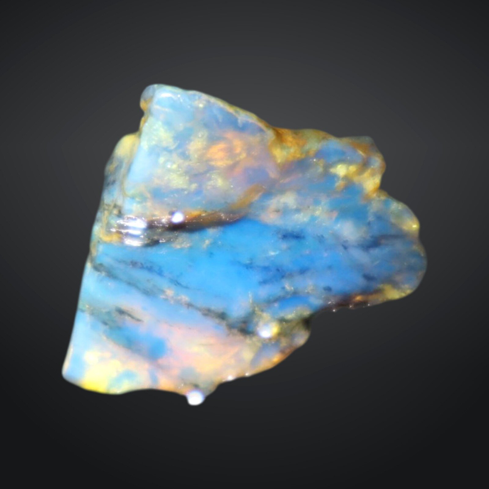 Genuine Authentic Sky Blue Dominican Amber Rough Specimen Chunk 28mm 3.6g – photo 4