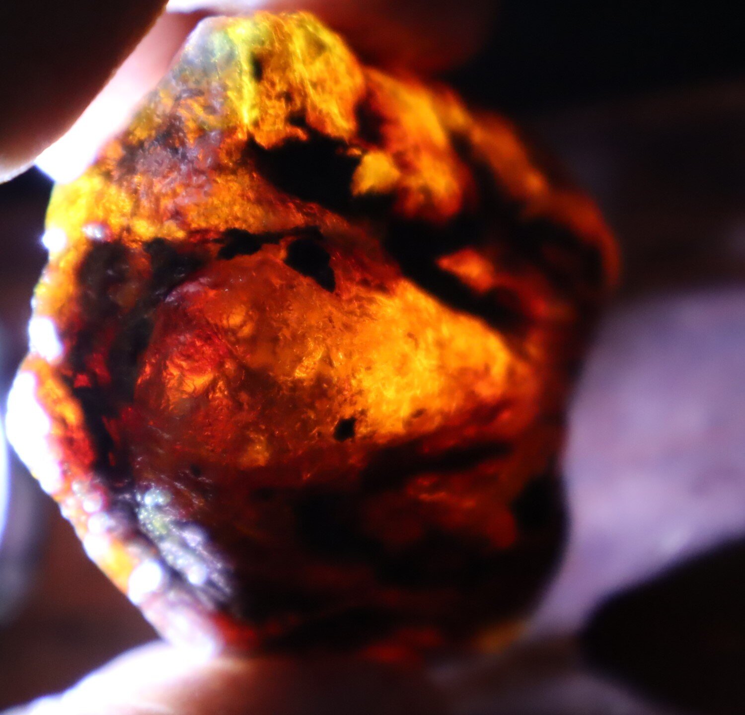 Outstanding Natural Dominican Clear Ocean Blue Amber Rough Specimen 60mm 33.6g – photo 13