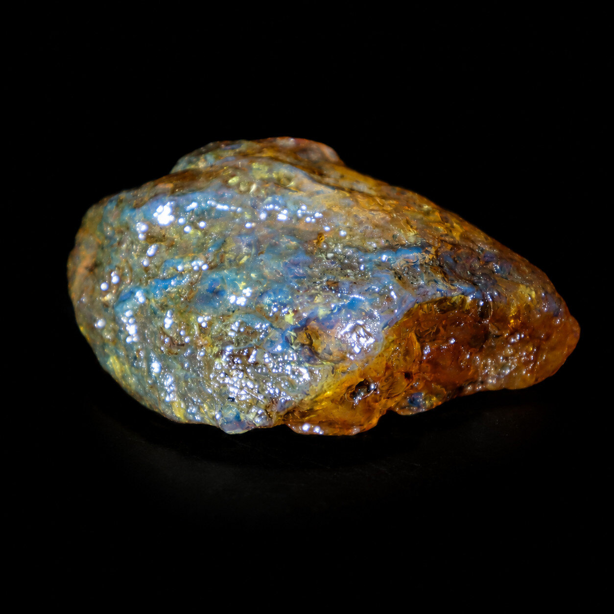 Authentic Beautiful Yellow Blue Amber Rough Specimen Chunk 75mm 47.2g – photo 7