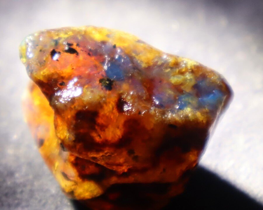 Natural Dominican Clear Deep Blue Amber Rough Specimen 28mm 8.5g – photo 10