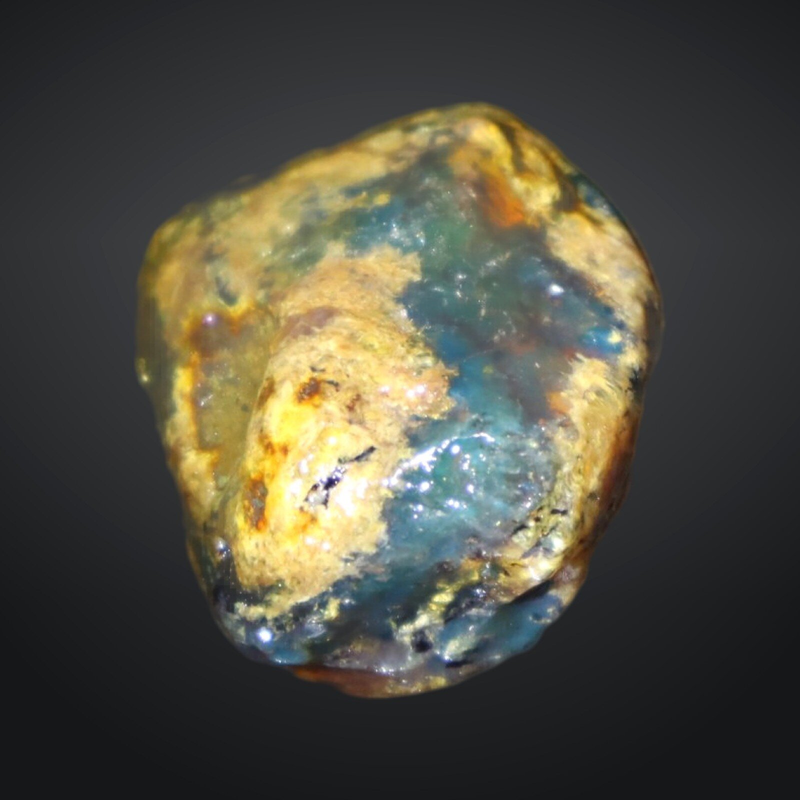 Fine Rare Green Blue Dominican Amber Rough Specimen Chunk 39mm 15.2g – photo 5