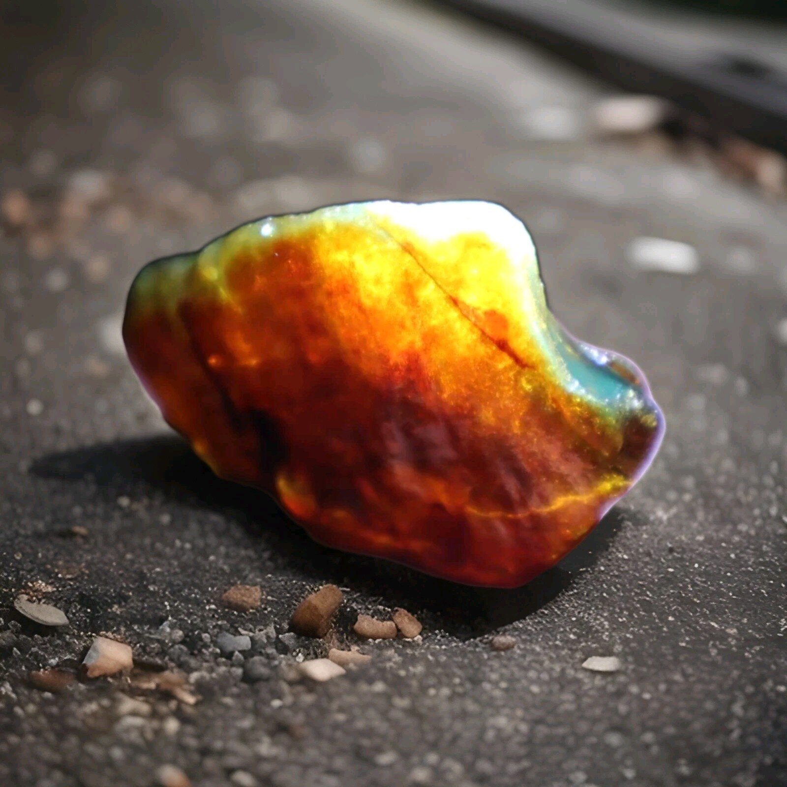 Fine Natural Dominican Crystal Clear Orange Green Amber Rough Specimen 54mm 15g – photo 10