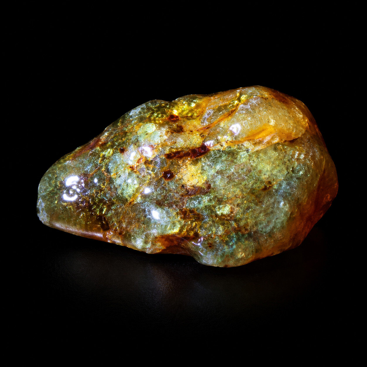 Authentic Cognac Blue Green Dominican Amber Rough Specimen Chunk 72mm 50.5g – photo 7