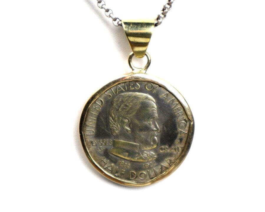 Handcrafted US 1922 Ulysses S. Grant HALF DOLLAR Coin Pendant 100th anniversary – photo 4