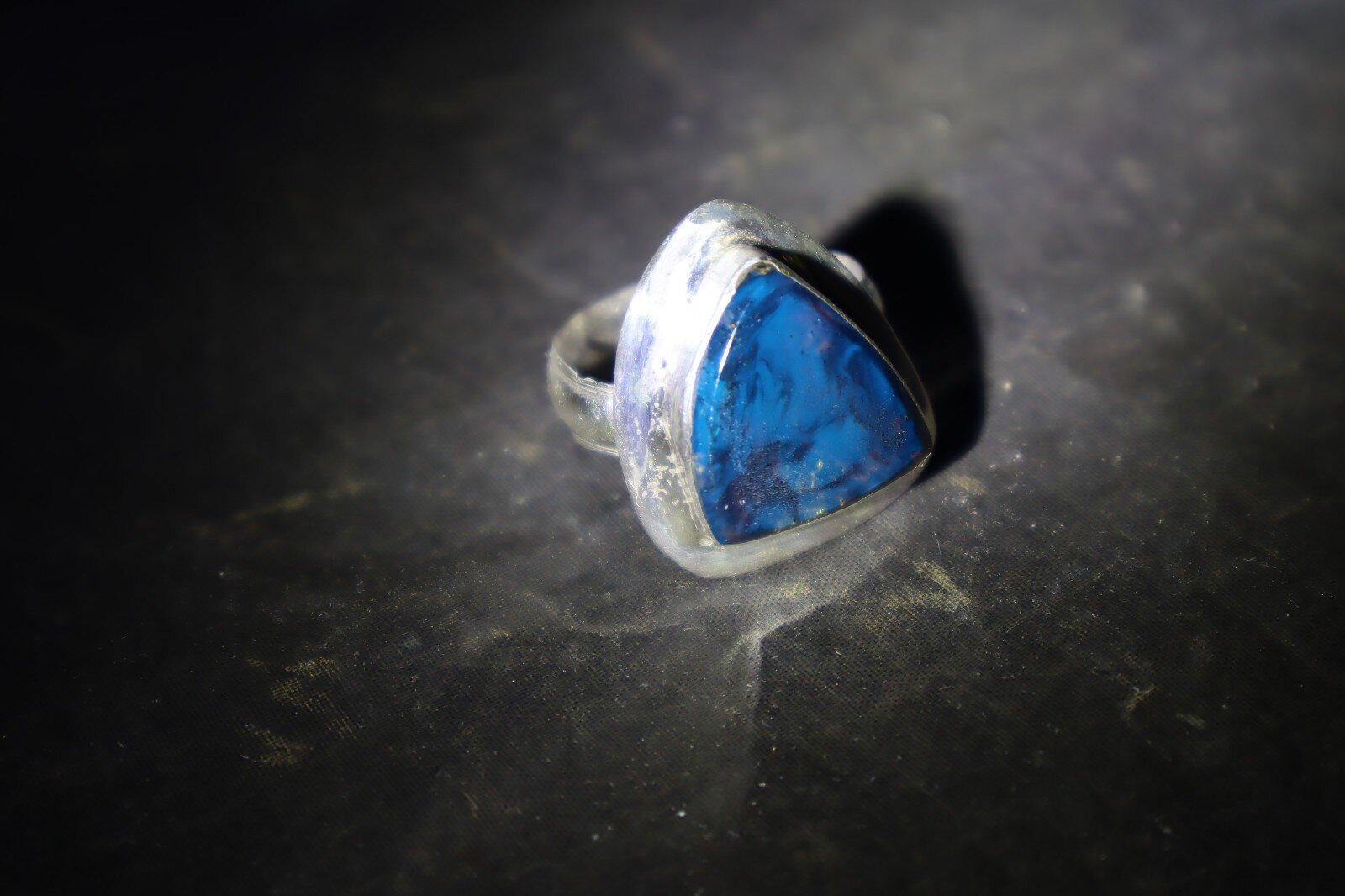 Genuine Authentic Blue Amber solid 925 Sterling Silver Ring US#12.75 mens unisex – photo 6
