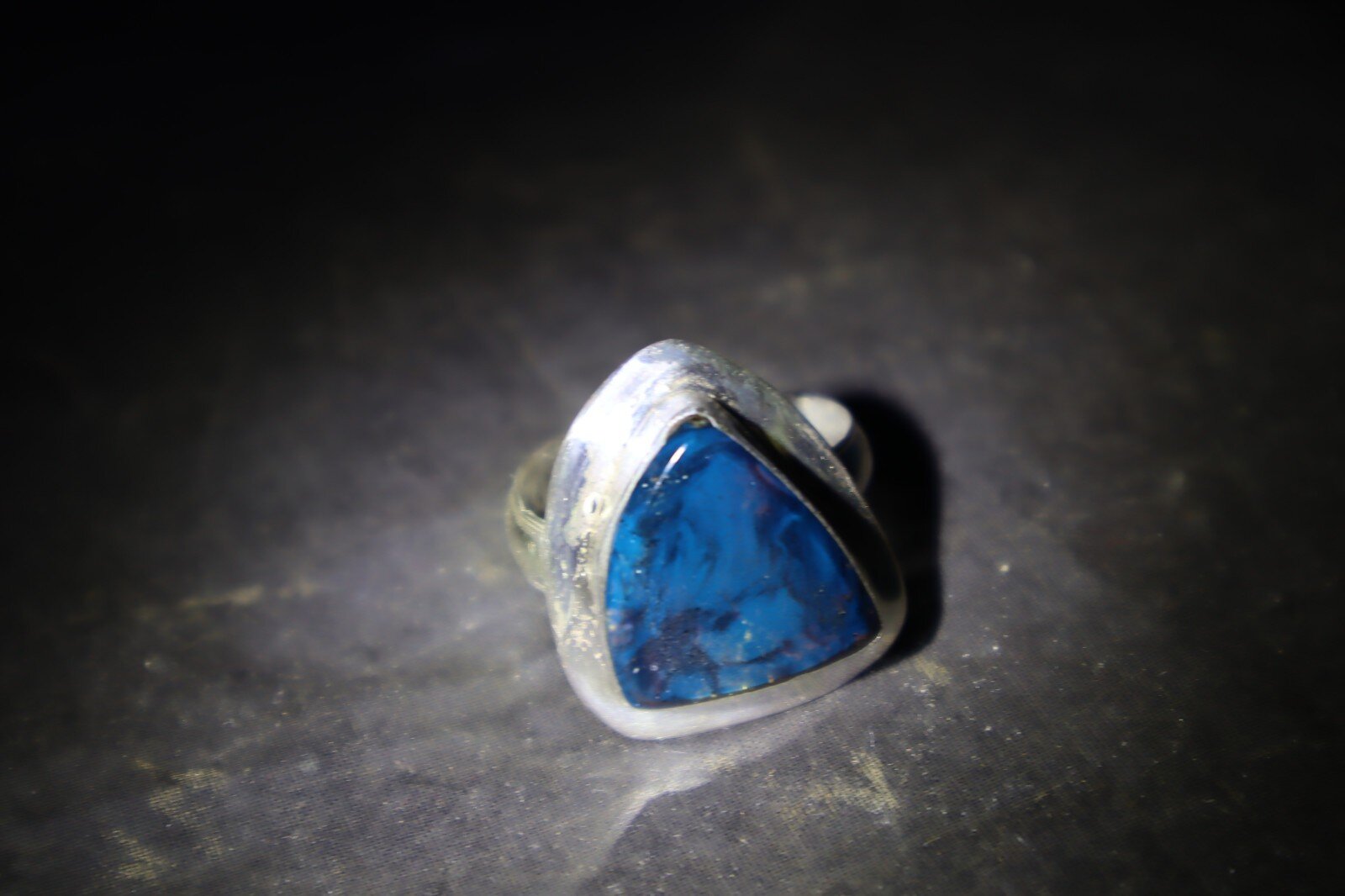 Genuine Authentic Blue Amber solid 925 Sterling Silver Ring US#12.75 mens unisex – photo 7