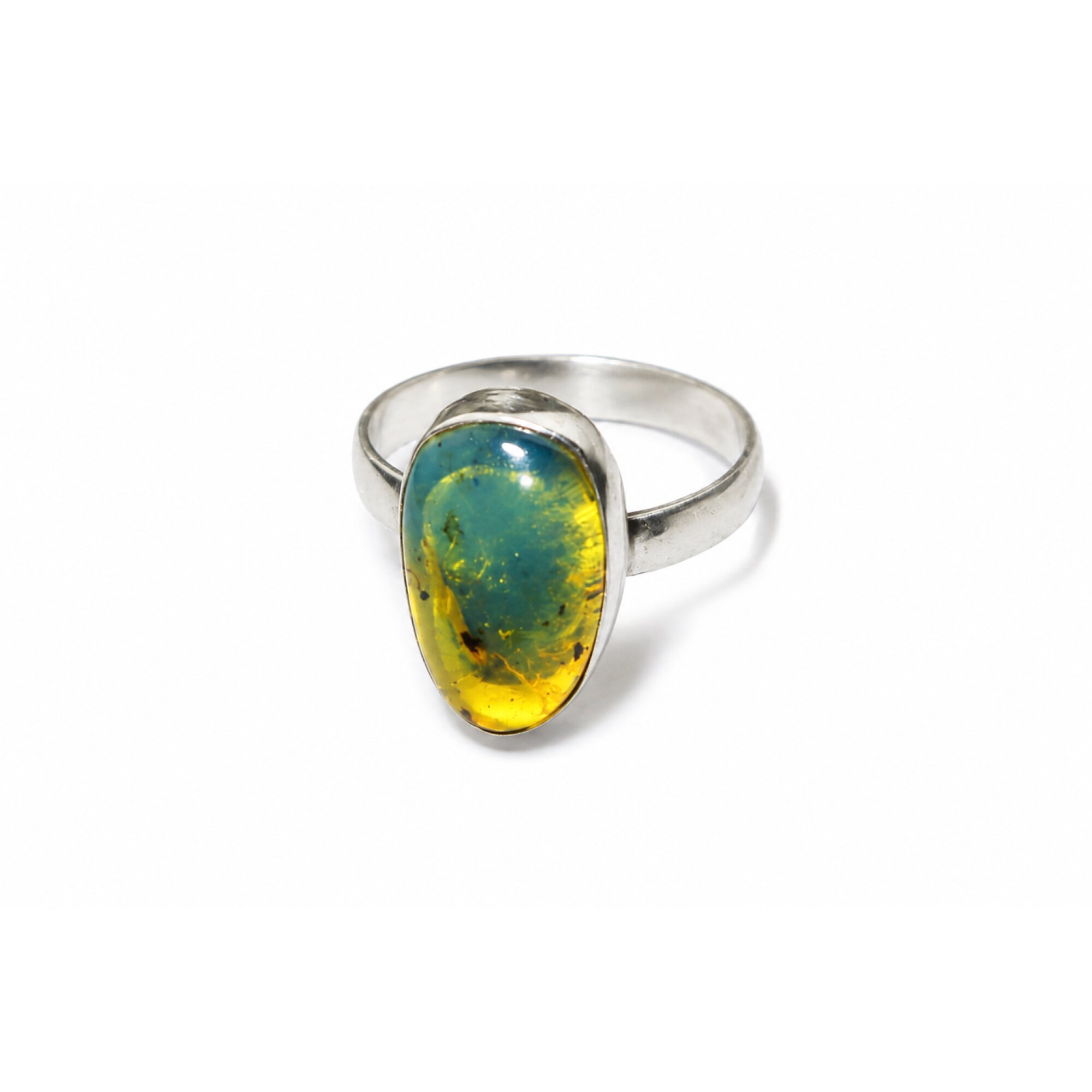 Expertly Crafted Sky Blue 925 Sterling Silver Clear Freeform Ring #7.25 – photo 3