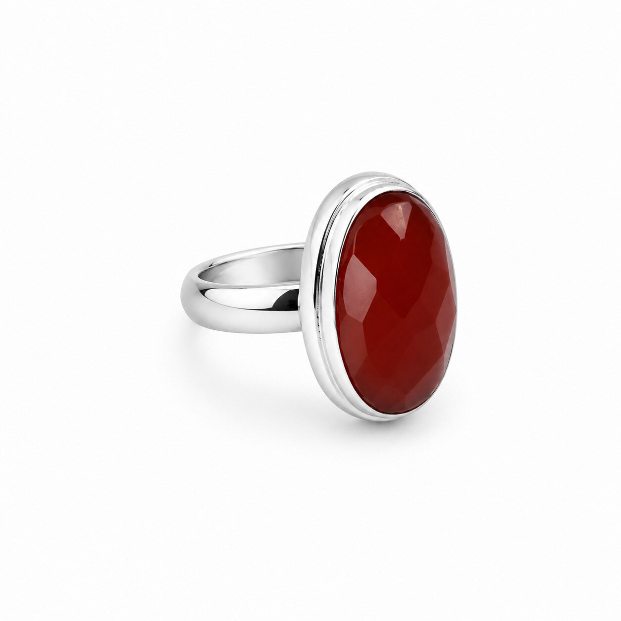 Handcrafted Natural Red Blue Red Carnelian 925 Sterling Silver Ring US#6 – photo 3