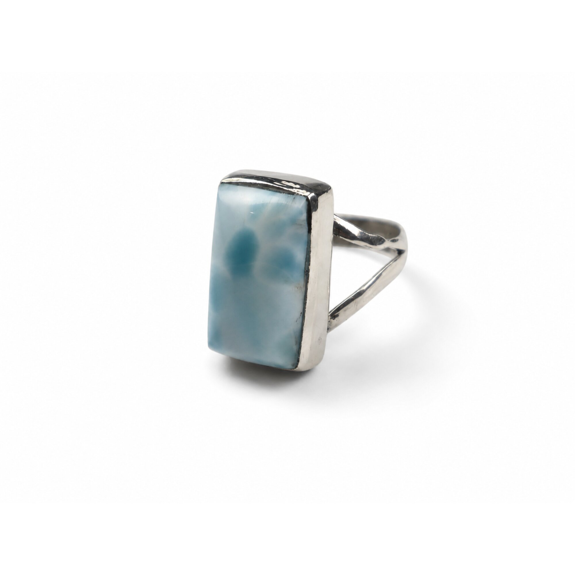 Studio Made Sky Blue Larimar 925 Sterling Silver Ring #6.5 – photo 3