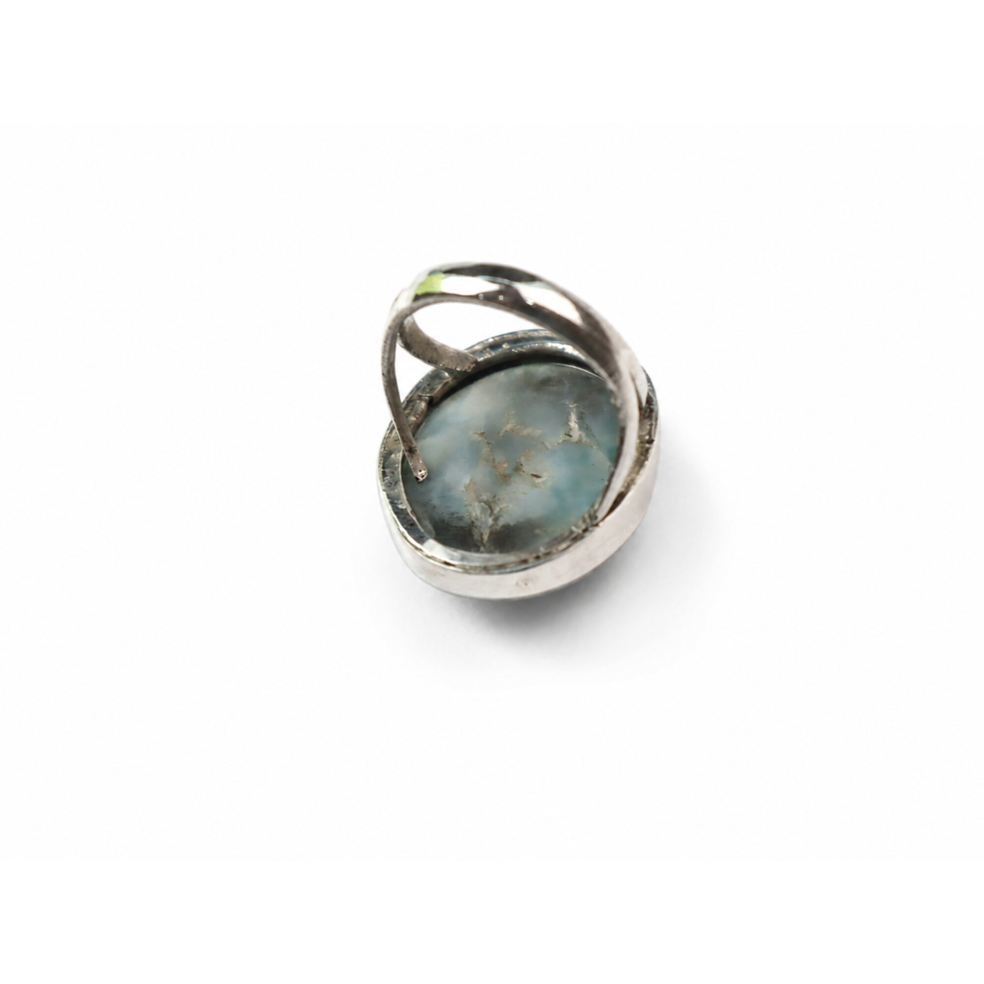 Handmade Sky Blue Larimar 925 Sterling Silver Ring #6.5 – photo 4