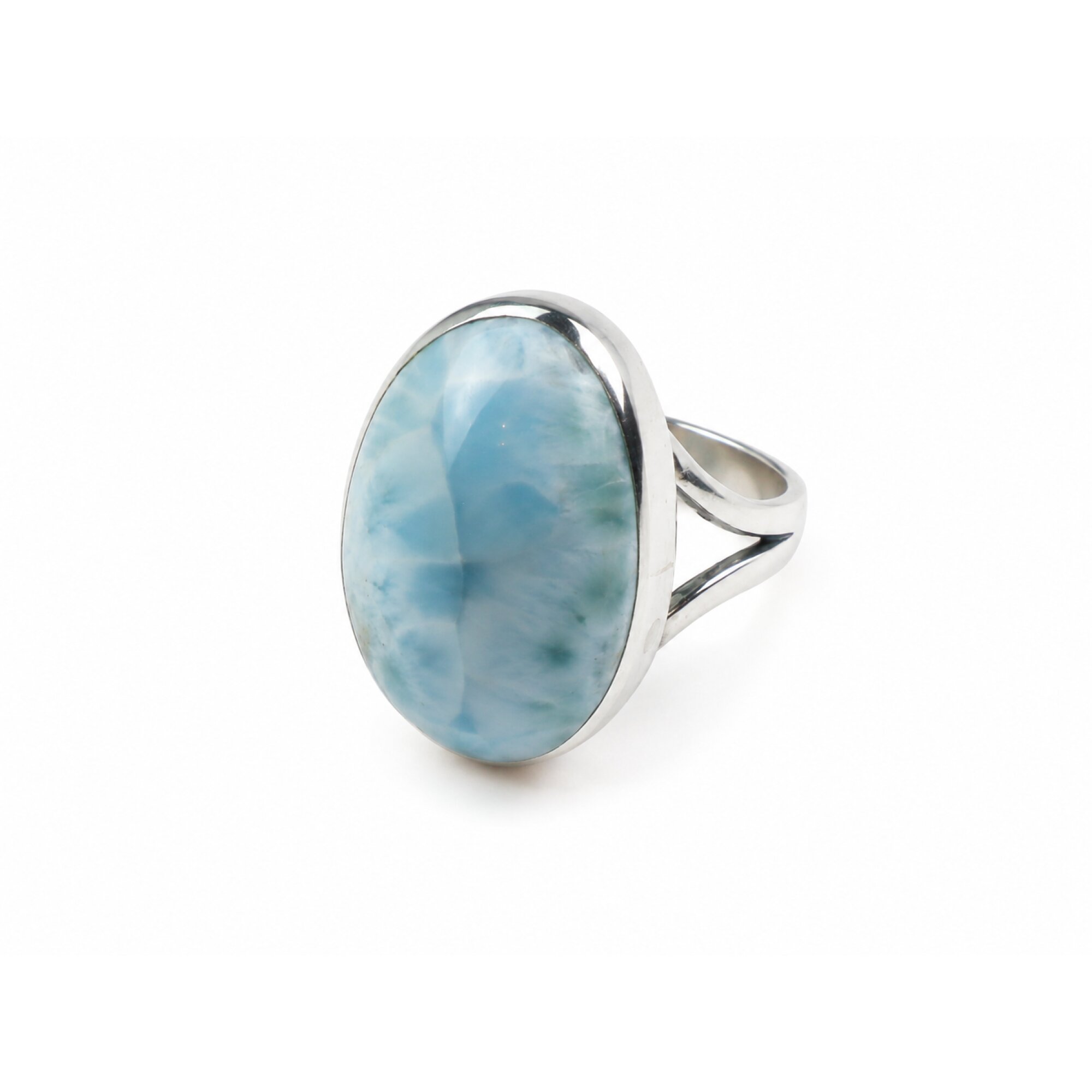 Timeless Island Style Sky Blue Larimar 925 Sterling Silver Ring #7.25 – photo 4