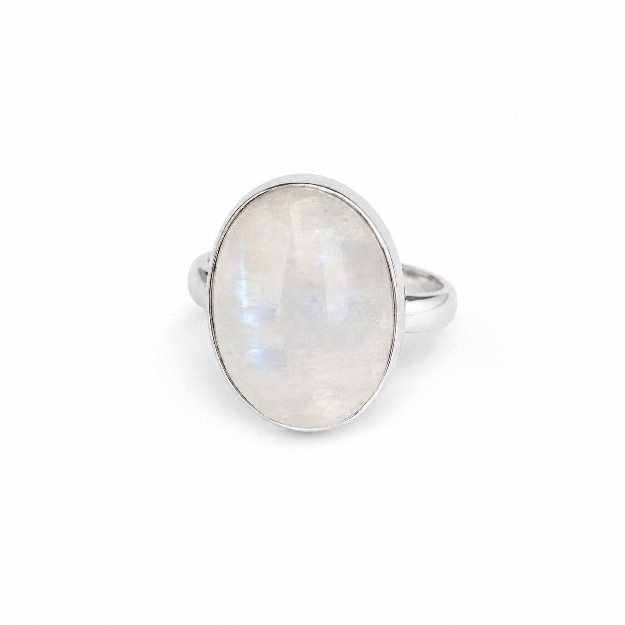 Artisan Crafted Purple White Moonstone 925 Sterling Silver Ring #9 – photo 2
