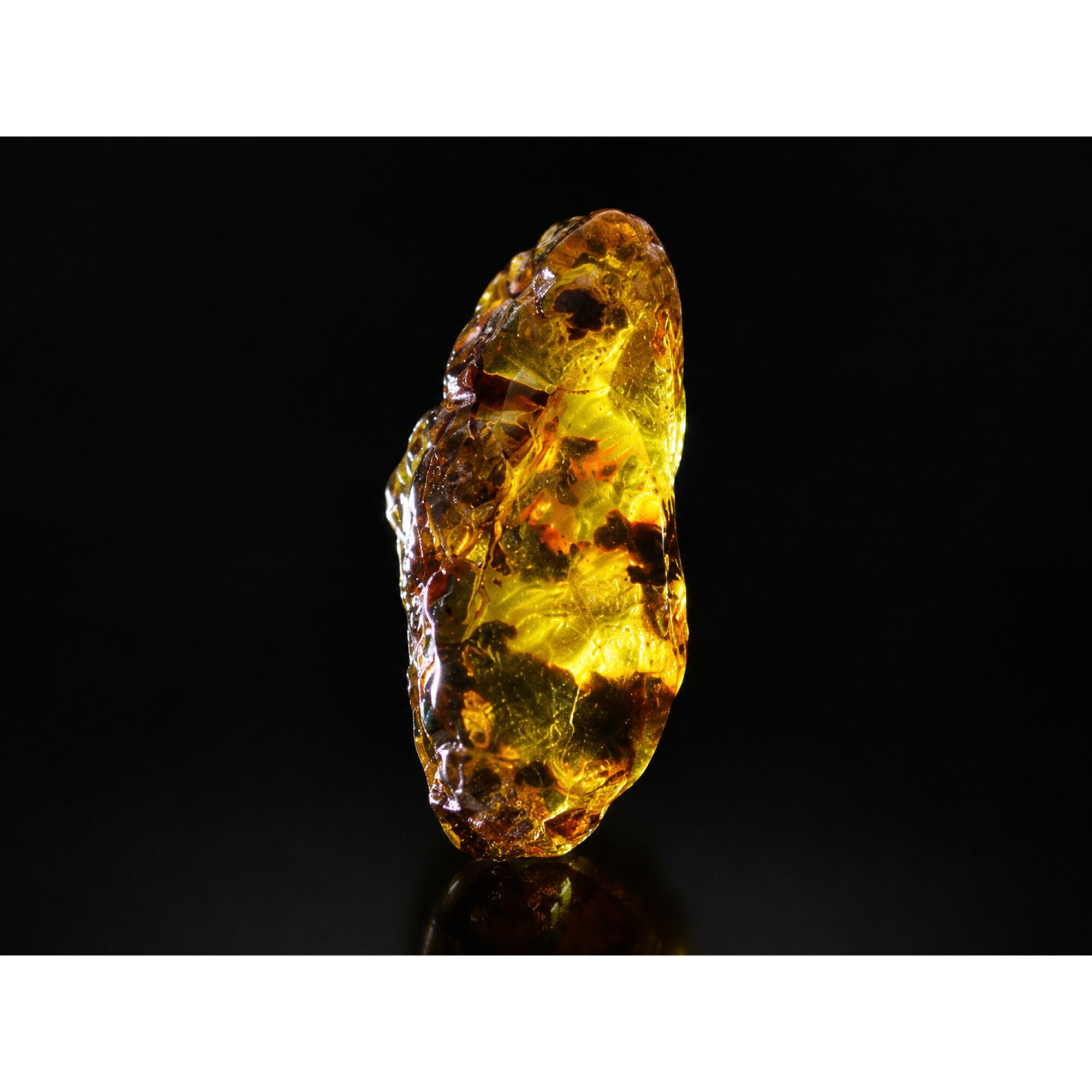 Authentic Crystal Clear Sky Blue Dominican Amber Natural 26mm 2.9g – photo 3