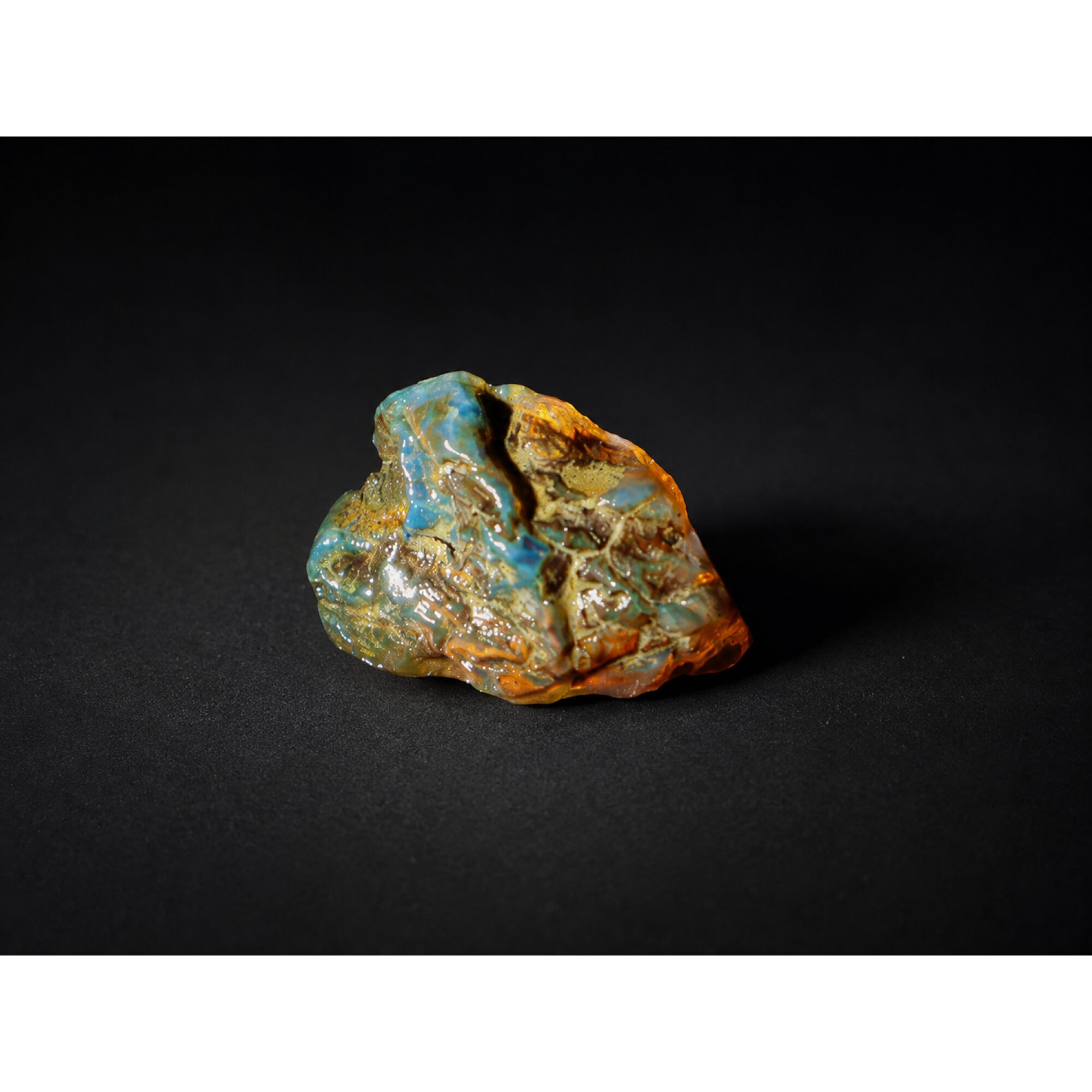 Authentic Crystal Clear Sky Blue Dominican Amber Natural 26mm 2.9g – photo 5