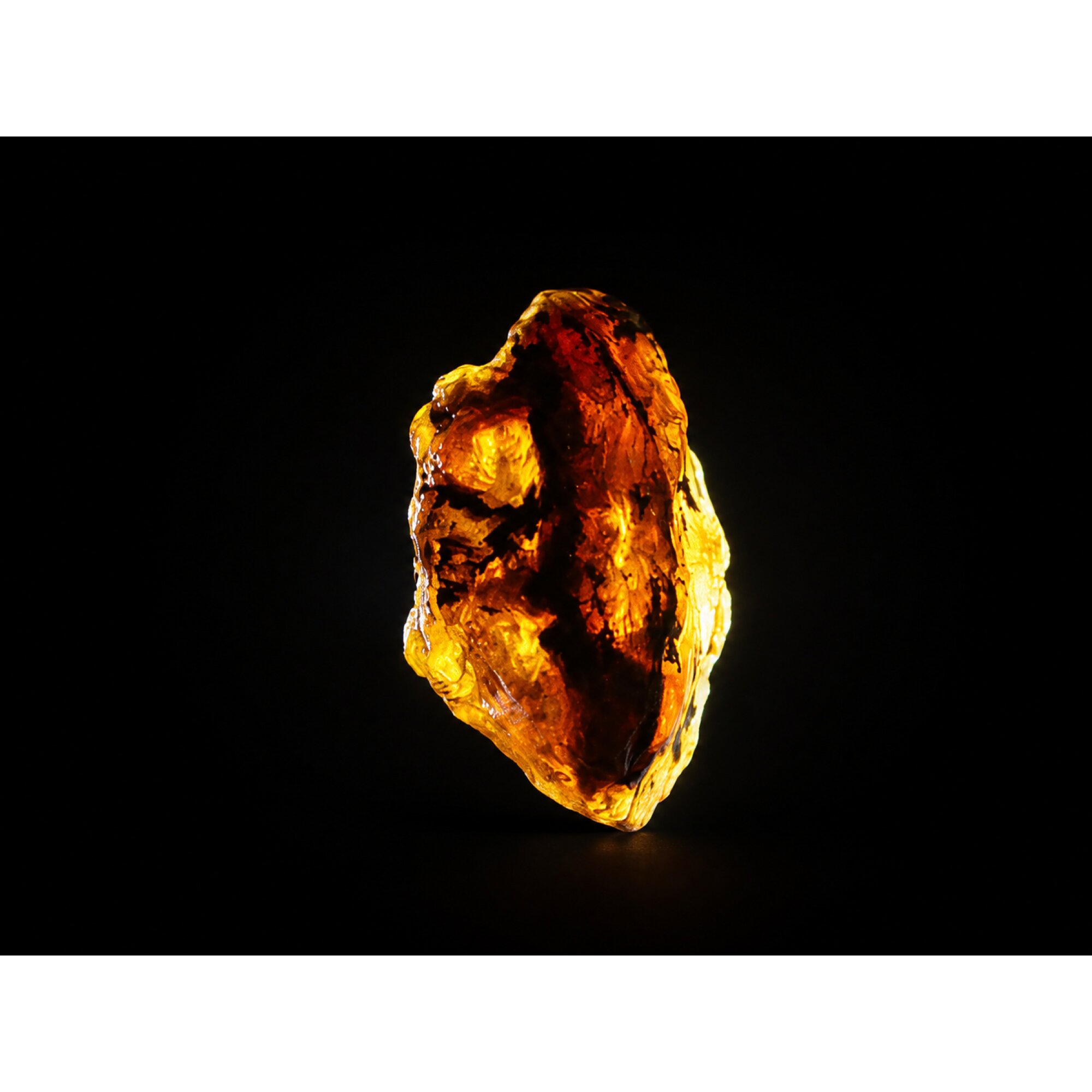 Rare Crystal Clear Sky Blue Dominican Amber Natural 30mm 4.2g – photo 4